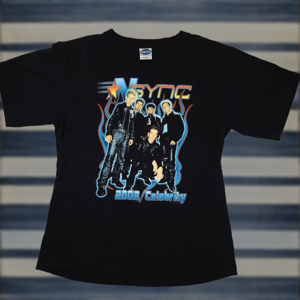 Vintage VINTAGE NSYNC 2002/Celebrity Tour Shirt Mens M Black T-Shirt Way off? Size US M / EU 48-50 / 2 - 1 Thumbnail