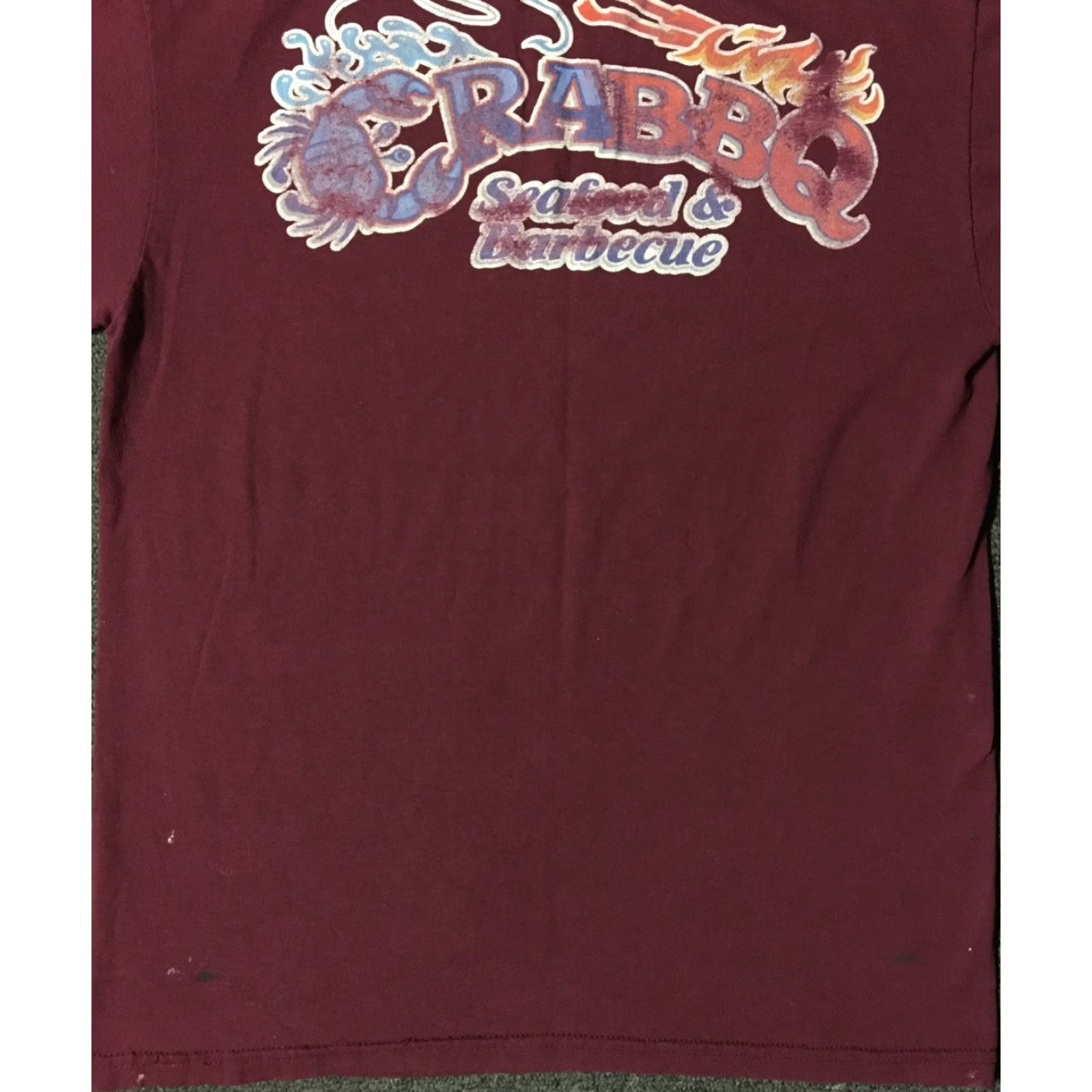 Jerzees VINTAGE Crab BBQ Faded Distress Paint Shirt M Red 90s Jazzed? Wait. Size US M / EU 48-50 / 2 - 7 Thumbnail