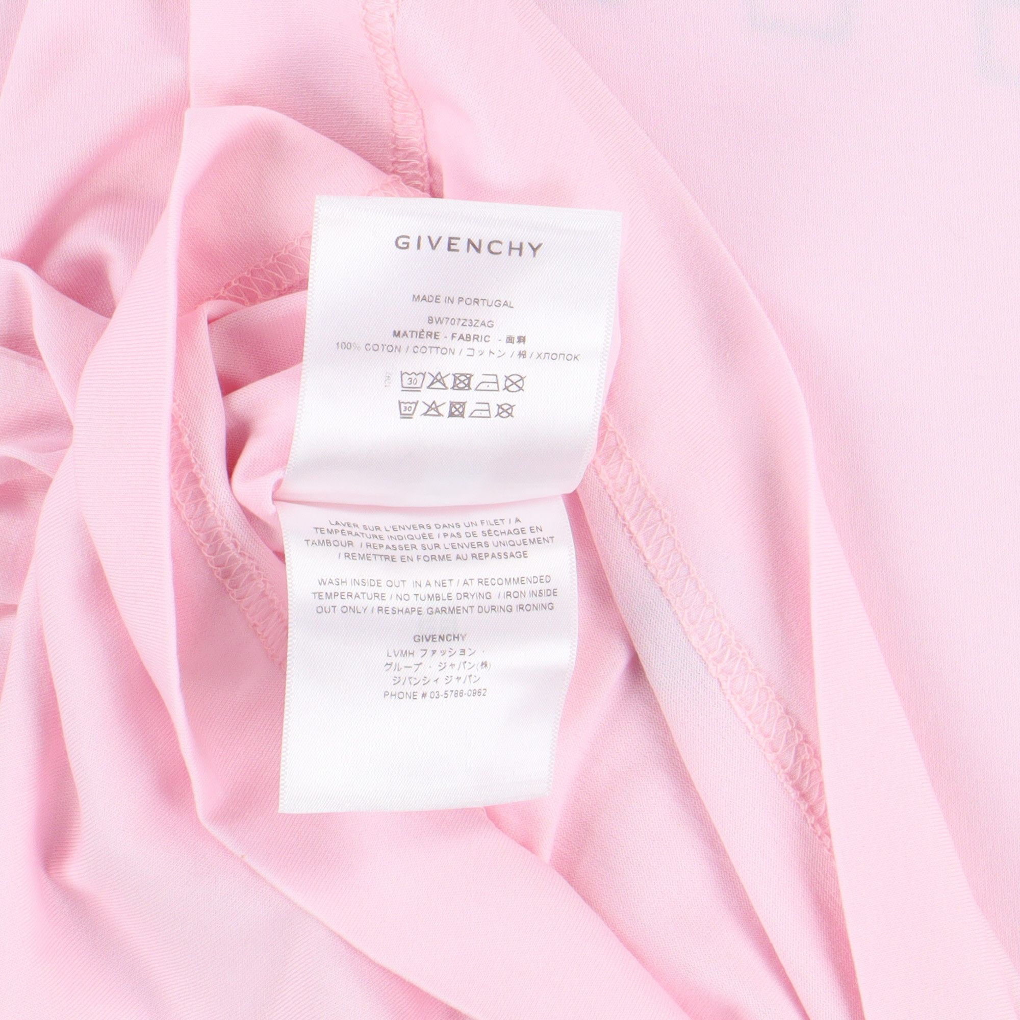 Givenchy Pink Embroidered College Logo Oversized T-Shirt Size US M / EU 48-50 / 2 - 9 Thumbnail
