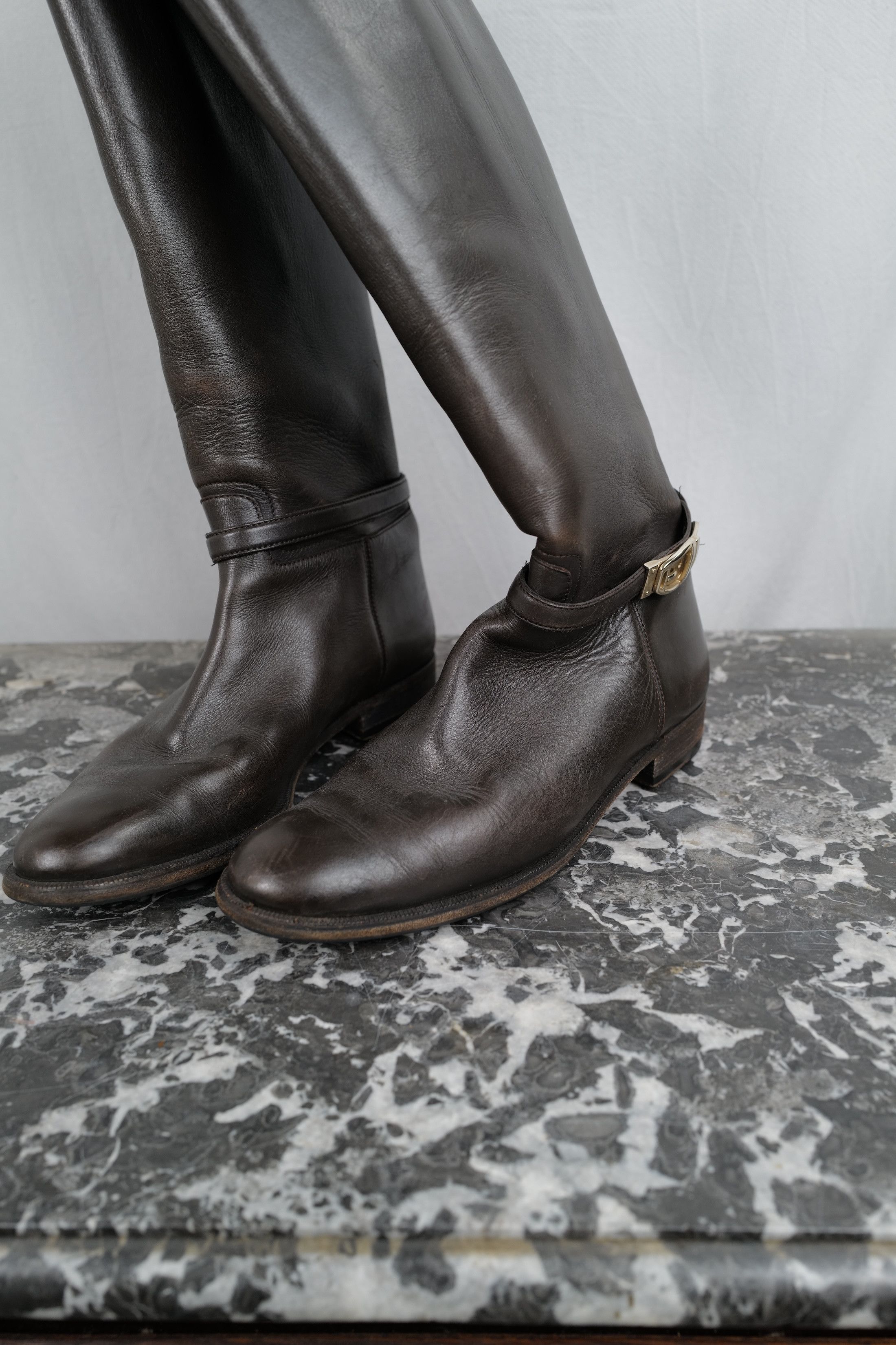 Gucci GUCCI LEATHER BOOTS Size US 7 / IT 37 - 4 Thumbnail