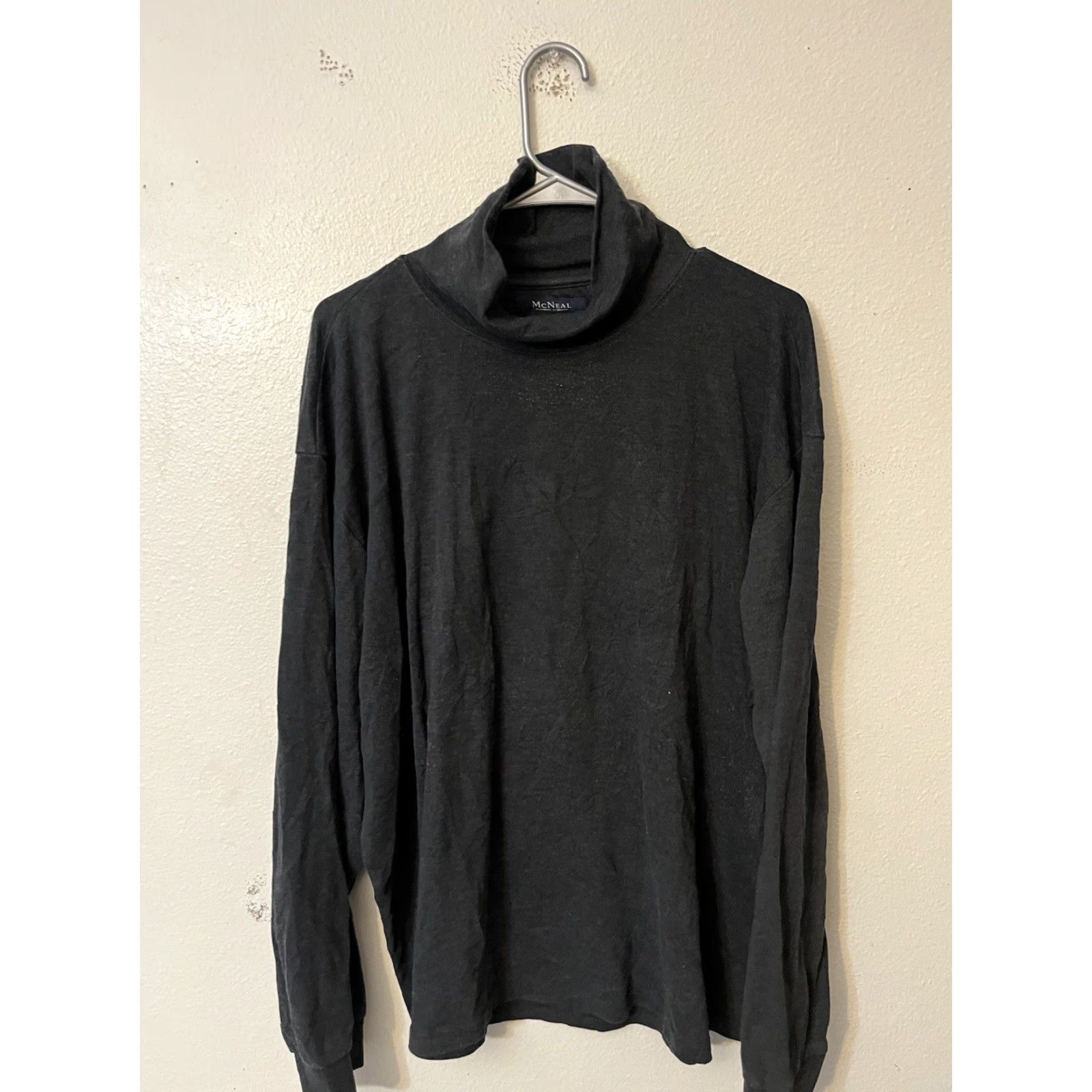 Vintage VINTAGE MCNEAL Turtleneck Knit T Shirt Men’s 2XL Cable-Knit Dark Gray Cotton Organic cotton Sweater Pullover Mens Size US XXL / EU 58 / 5 - 2 Thumbnail