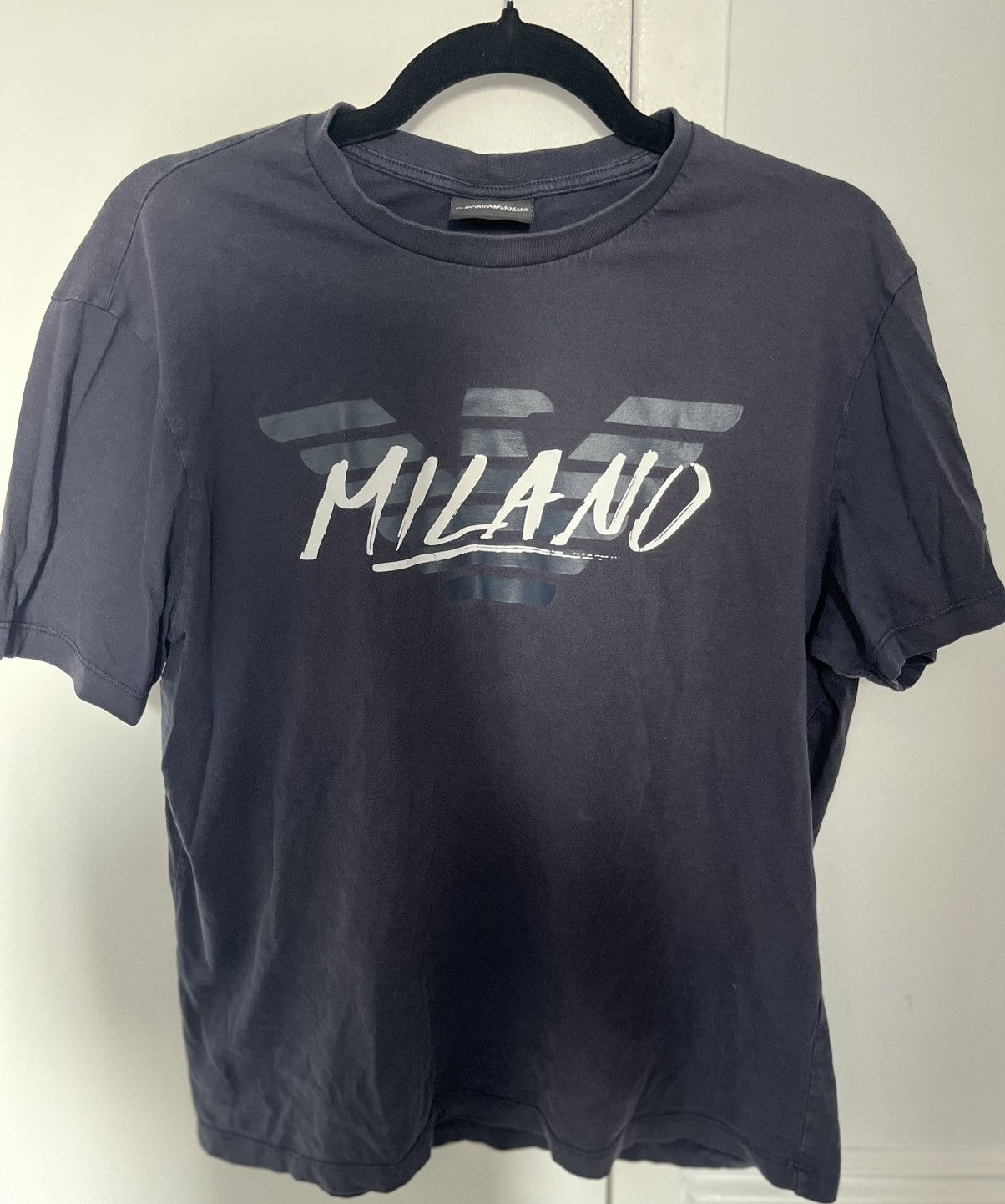 Emporio Armani Emporio Armani Milano Dark Gray T-Shirt Size XL Size US XL / EU 56 / 4 - 1 Thumbnail