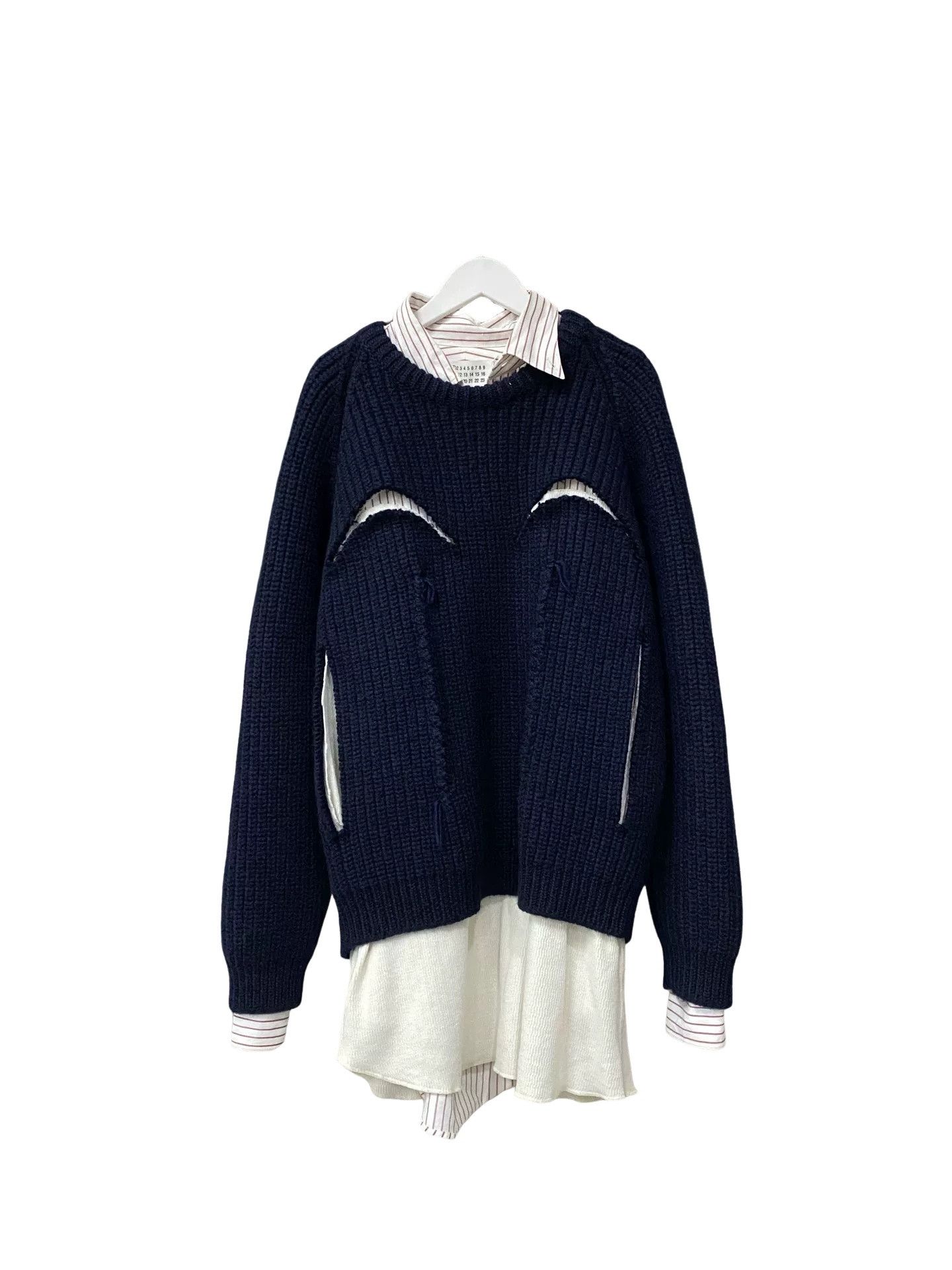 Maison Margiela Maison Margiela Layered Ribbed Knit Sweater Size S Size US S / EU 44-46 / 1 - 1 Thumbnail