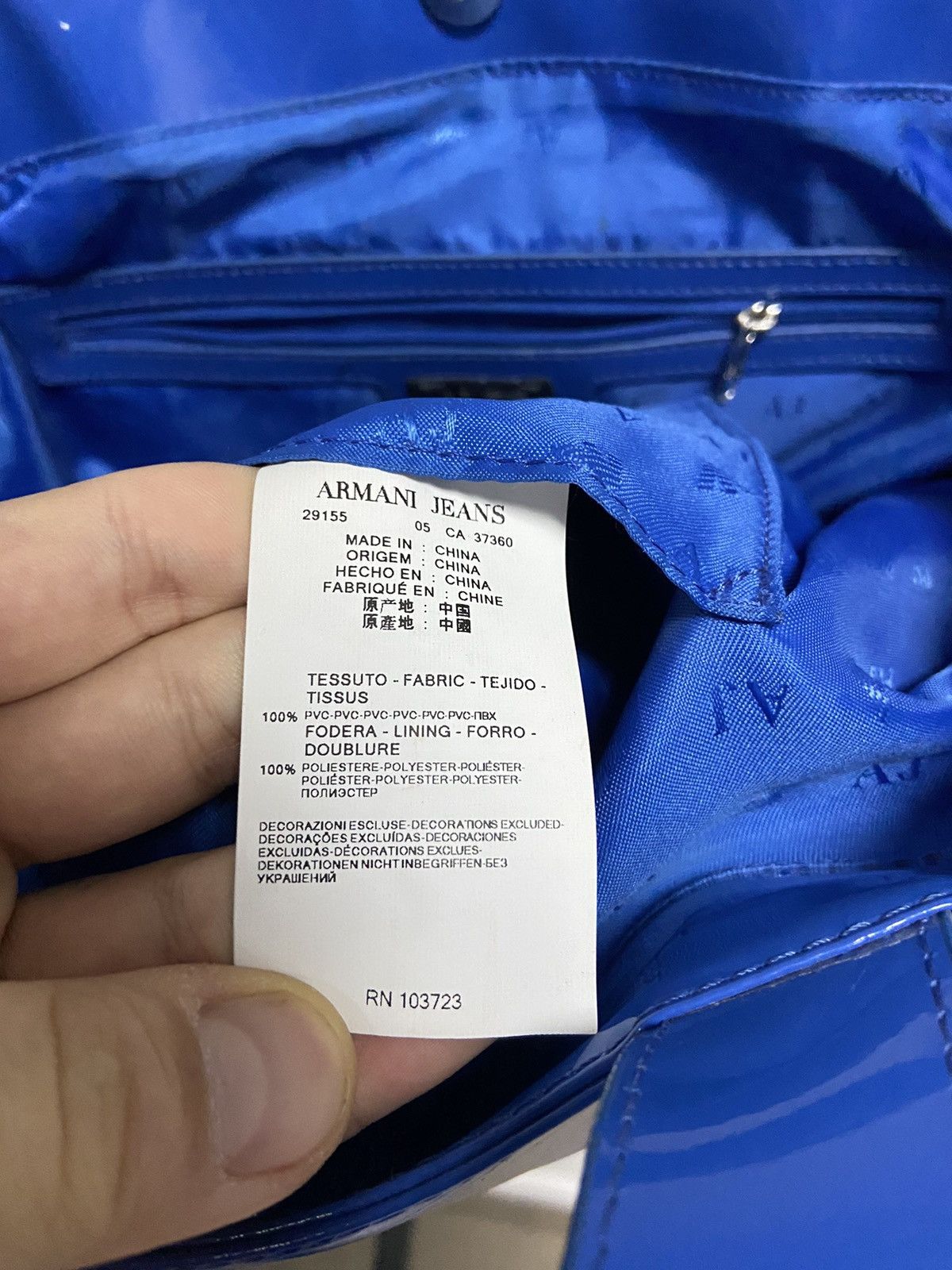 Armani jeans bag handle big logo vintage