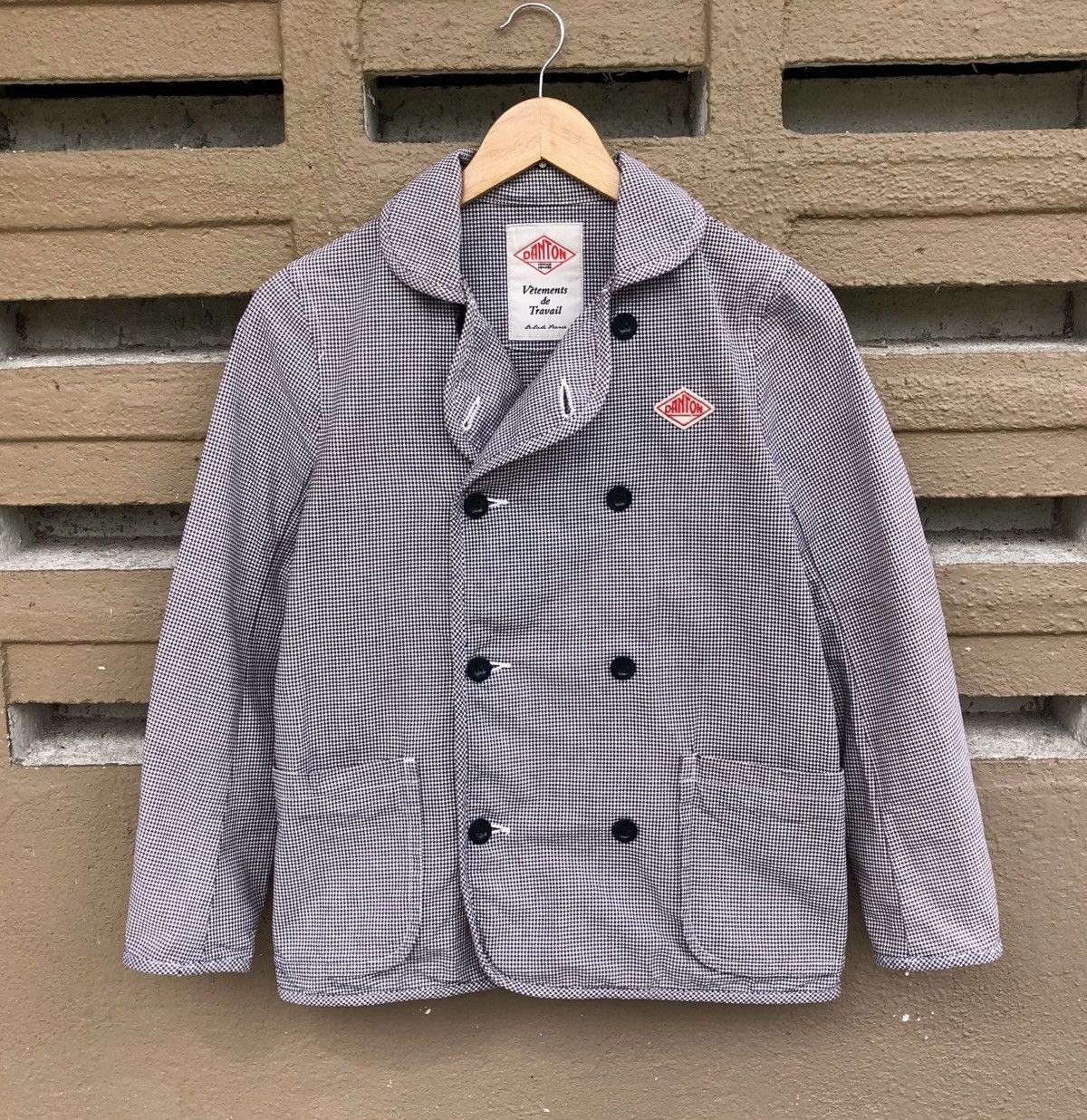 Danton Danton Vetements De Travail Houndstooth Design Jacket Size US S / EU 44-46 / 1 - 4 Thumbnail