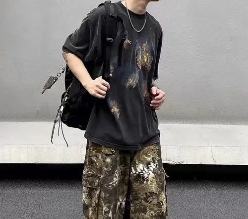 Other Noriko x naga Retro Hip Hop Loose Casual T-Shirt Size US M / EU 48-50 / 2 - 2 Thumbnail