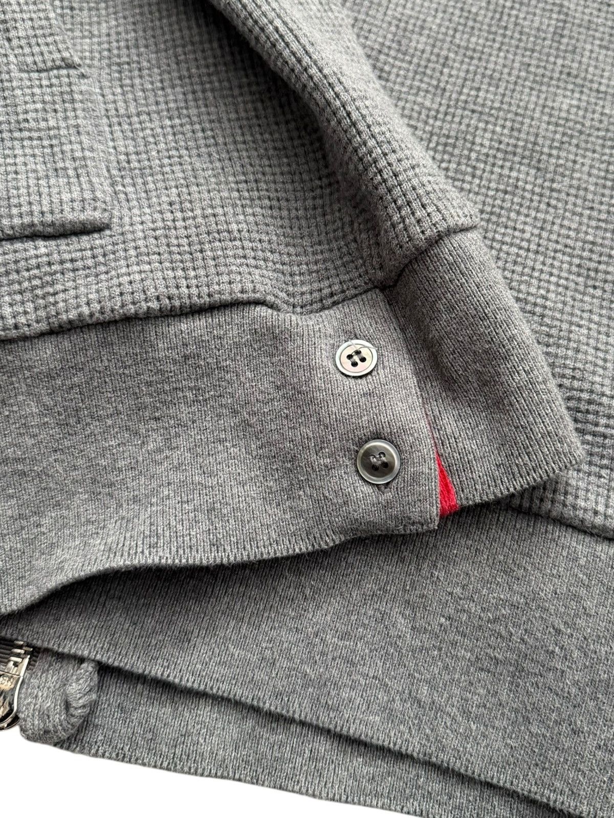 Thom Browne Heavy Engineered Waffle Zip Bar Thermal Hoodie Size US M / EU 48-50 / 2 - 6 Thumbnail