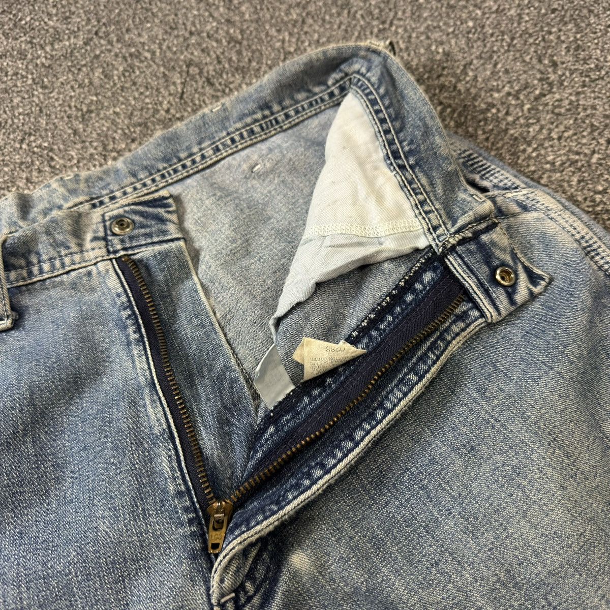 Lee Workwear Vintage 90s Lee Sanforized Carpenter Marbling Denim Size US 30 / EU 46 - 15 Thumbnail