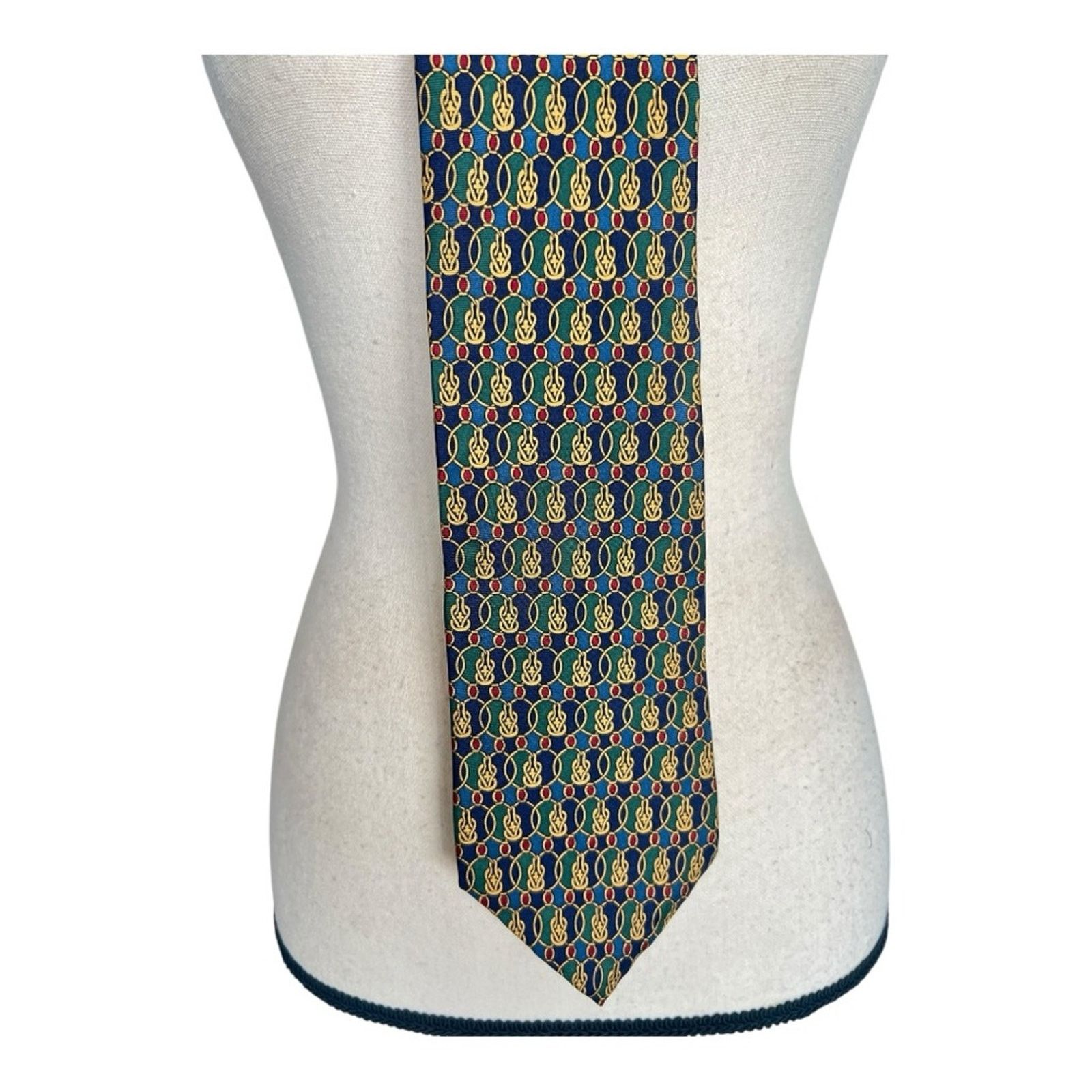Dior Dior Gold and Blue Tie Accessories Size ONE SIZE - 8 Thumbnail