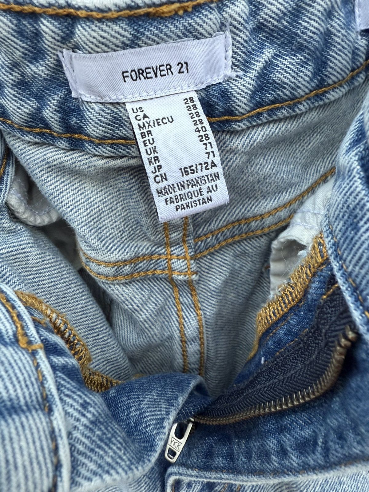 Forever 21 Forever 21 Denim Blue Jean Shorts Cutoff Retro High Rise Size 28" / US 6 / IT 42 - 2 Thumbnail