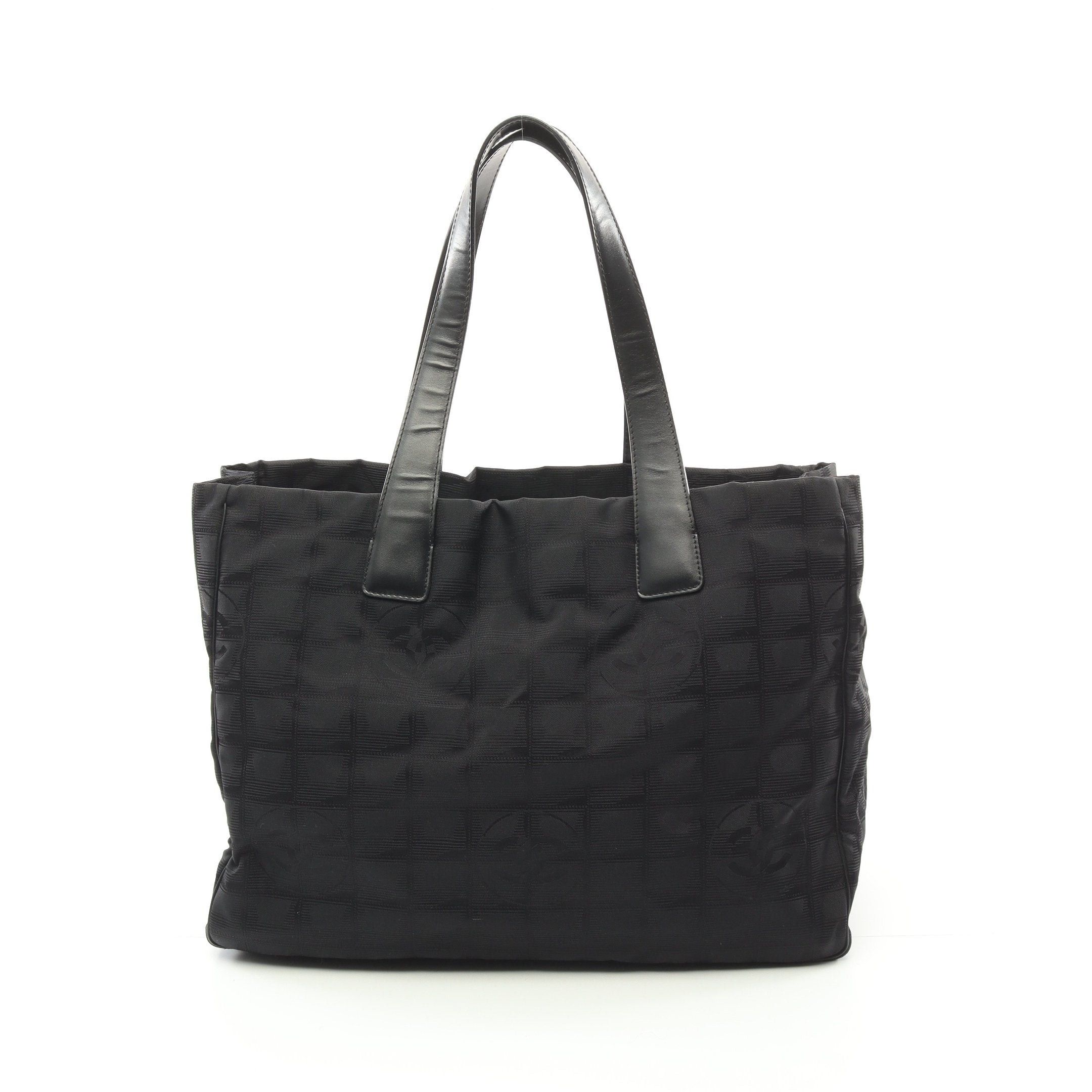 Chanel Chanel New Travel Line Mm Handbag Tote Bag Nylon Leather Black Gold Hardware Size ONE SIZE - 1 Thumbnail
