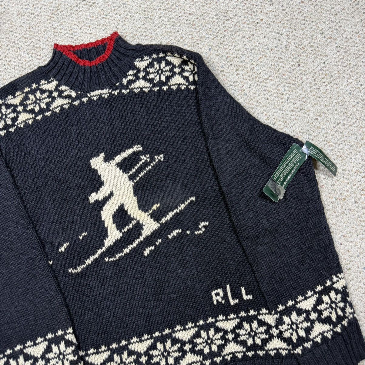 Polo Ralph Lauren Vintage 90s Ralph Lauren Sweater Women’s Ski Hand Knit Size XXL / US 16-18 / IT 52-54 - 2 Thumbnail
