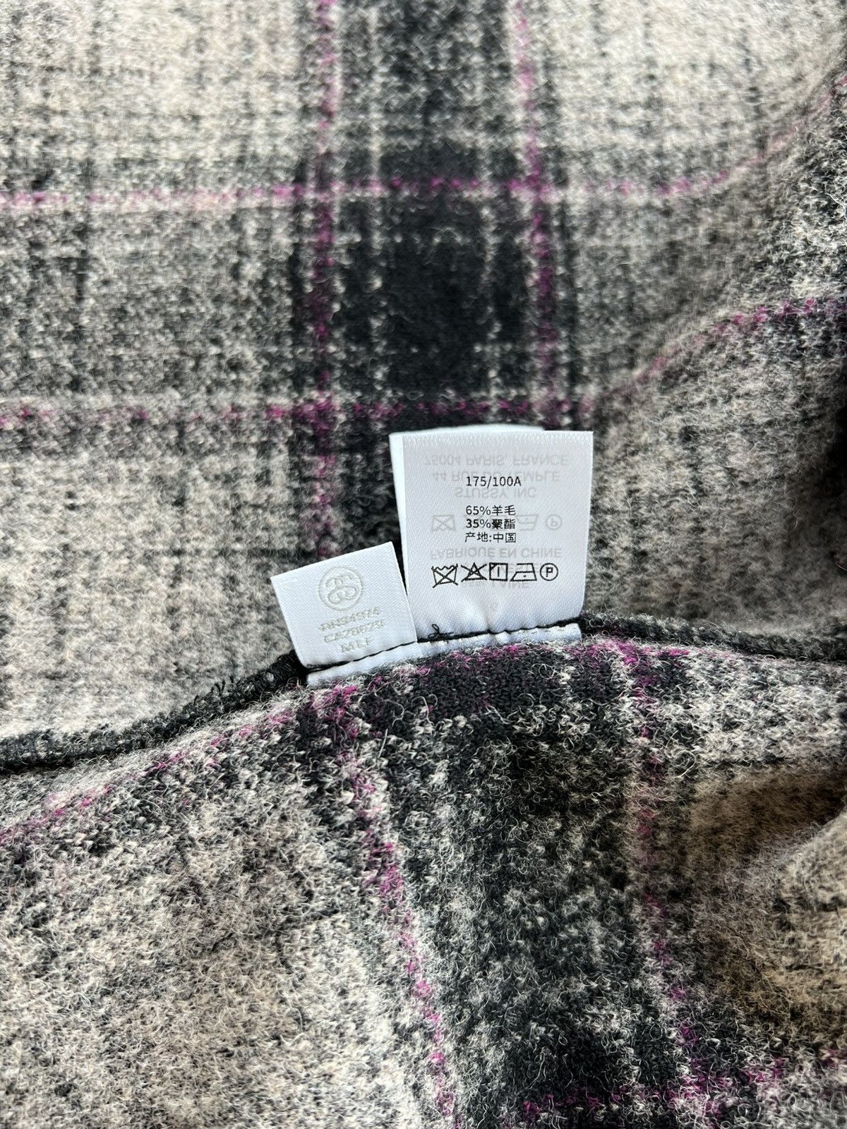 Stussy Stussy Wool Plaid Zip Shirt Jacket Lilac Size US L / EU 52-54 / 3 - 13 Thumbnail