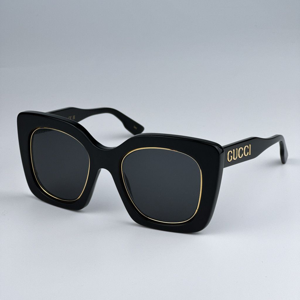 Gucci NEW Gucci GG1151S 001 Cat Eye Oversized Unisex Sunglasses Size ONE SIZE - 3 Thumbnail