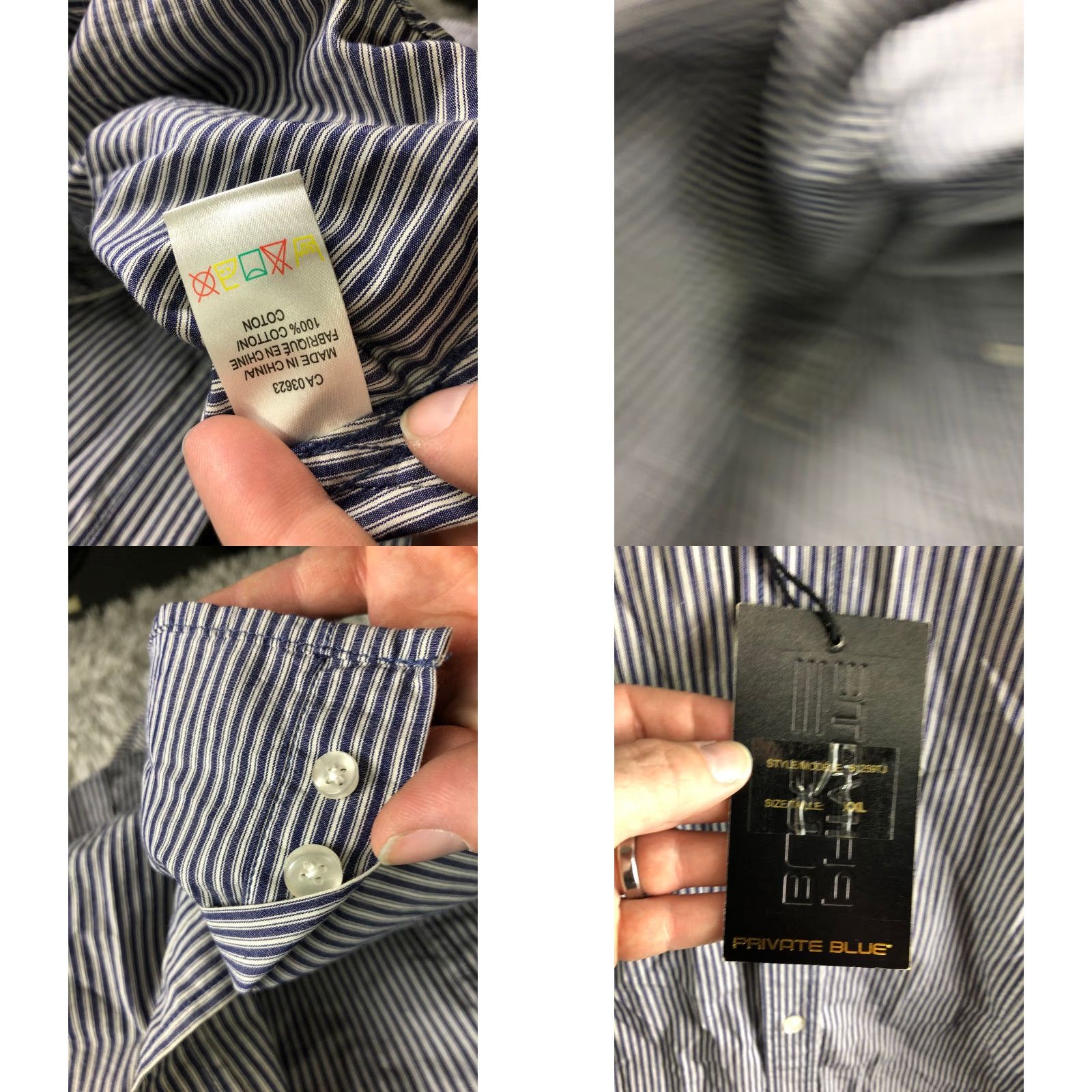 Vintage PRIVATE BLUE 1976 Shirt XXL Blue Striped Long Sleeve Spread Collar Shirt Mens Regular Size Blue Striped Casual 1976 Size US XXL / EU 58 / 5 - 8 Thumbnail
