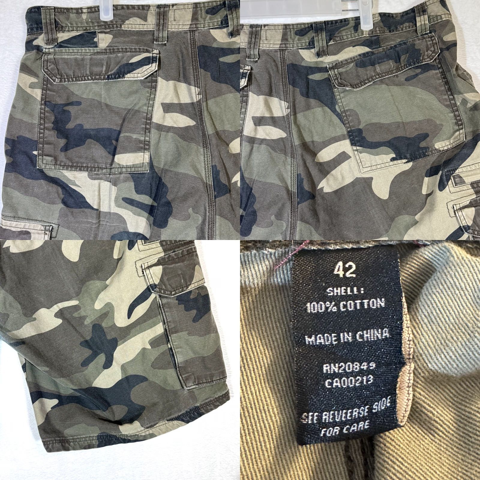 Vintage VINTAGE Lincoln Outfitters Cargo Shorts Mens 42 Green Camo 100 Percent Cotton Utility Size US 42 / EU 58 - 8 Thumbnail