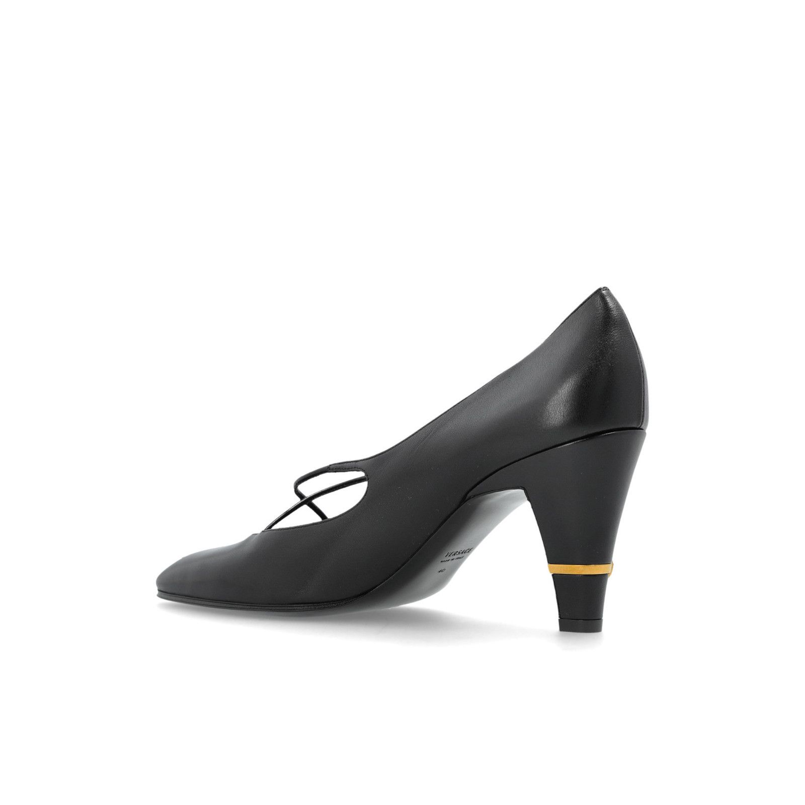 Versace VERSACE Giulietta Black Leather Heel Pumps New & Authentic ( Size US 9.5 / IT 39.5 - 4 Thumbnail
