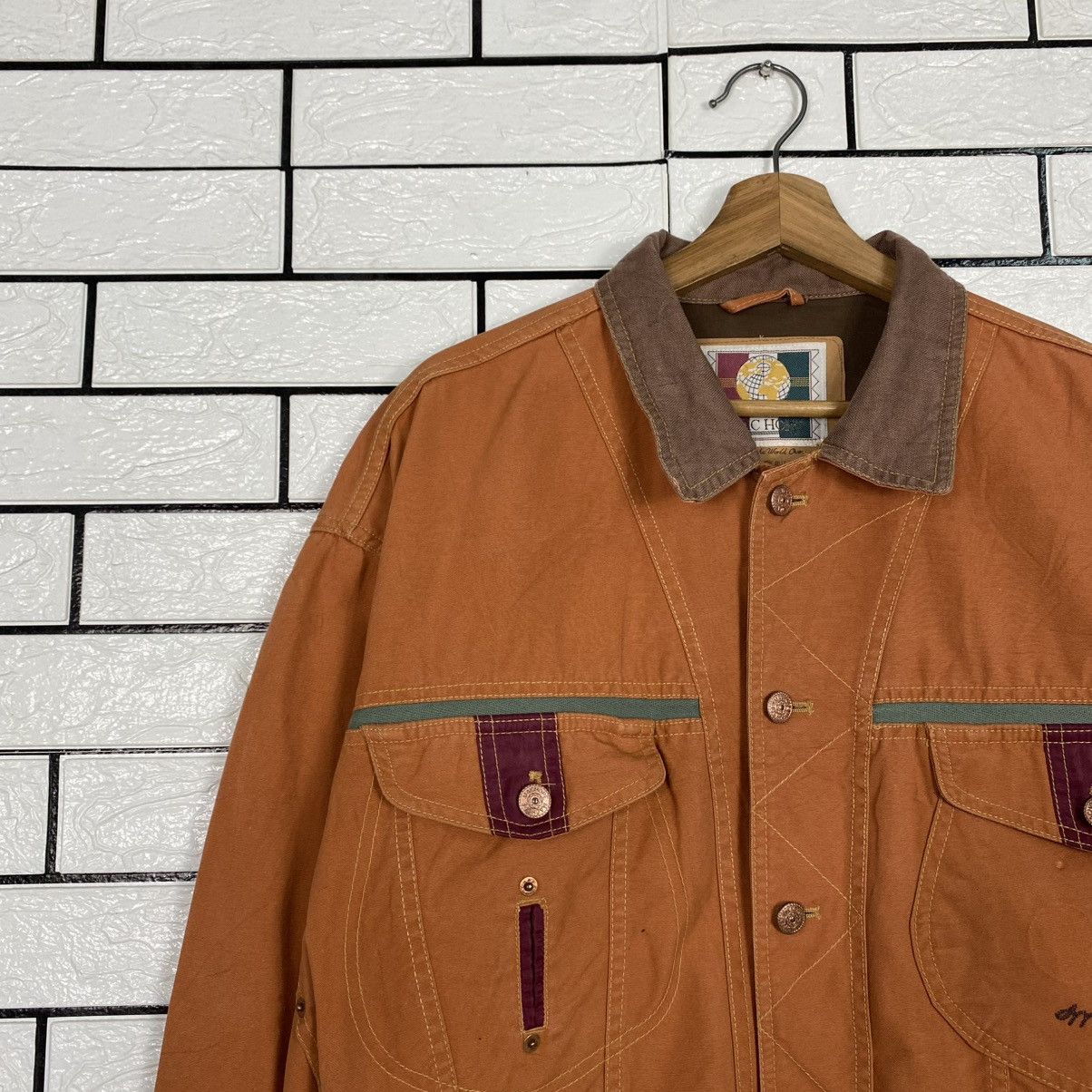 Japanese Brand 🔥CROPPED HUNTING JACKET DUCK CANVAS MACHOPE ISSEY MIYAKE Size US L / EU 52-54 / 3 - 7 Thumbnail