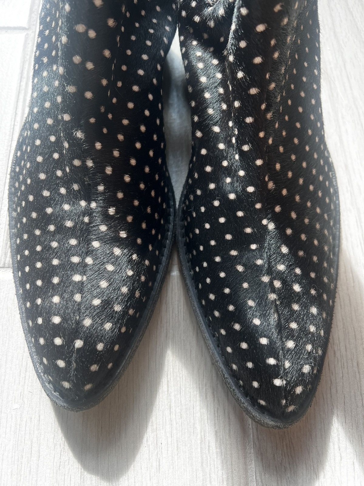 Haider Ackermann Haider Ackermann black polka dot Elasticated Chelsea boots Size US 10 / EU 43 - 5 Thumbnail