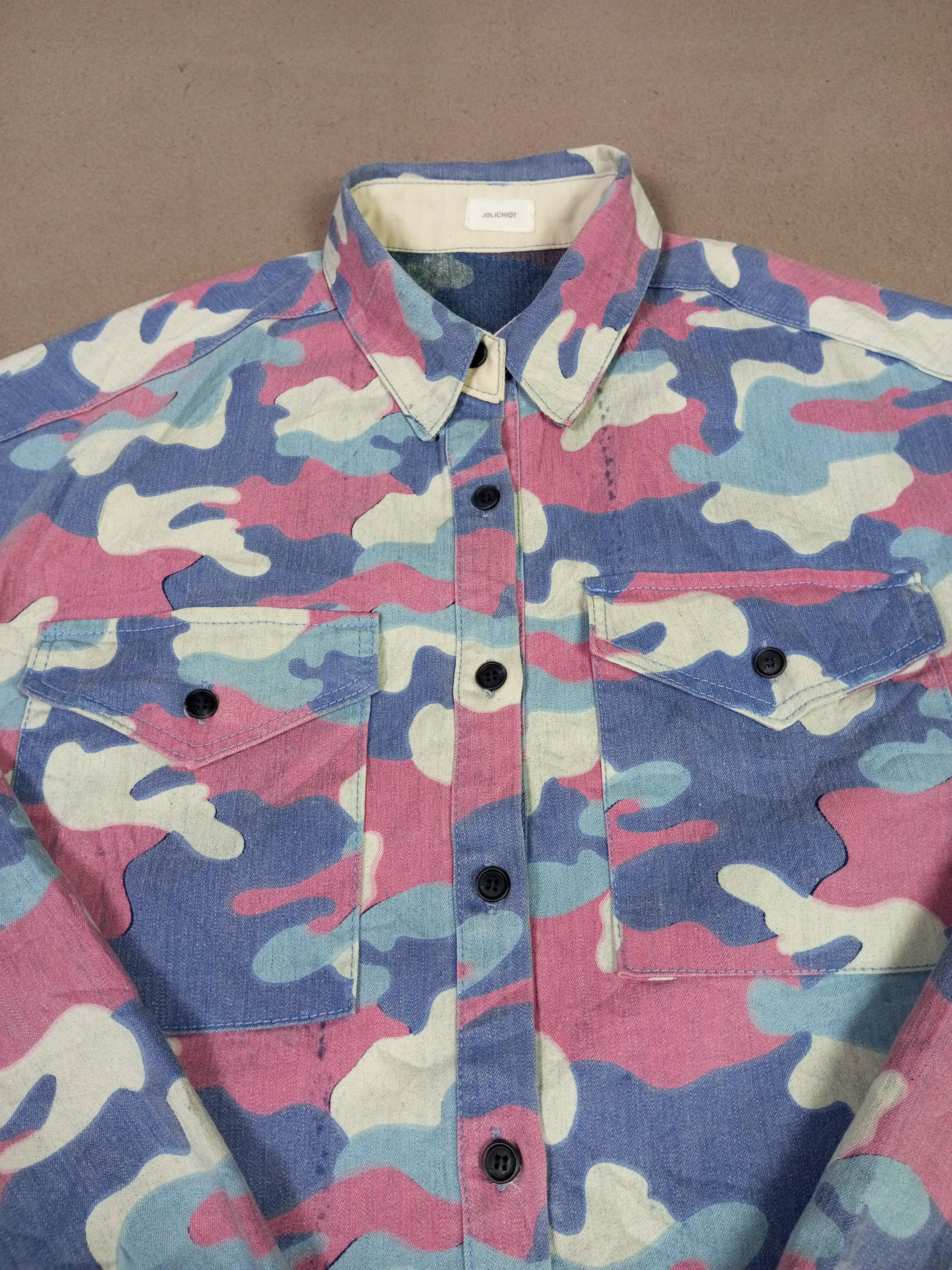 Japanese Brand Jolichiot multi colour camo street wear bape style Size US M / EU 48-50 / 2 - 14 Thumbnail