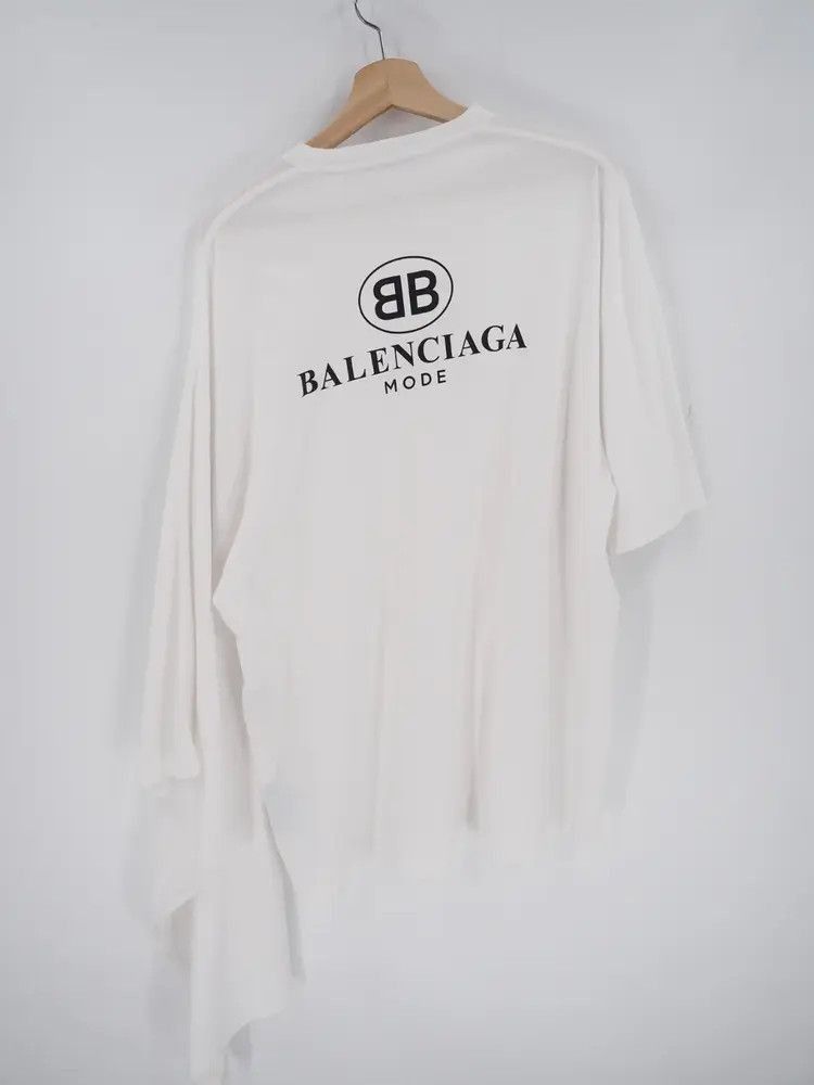 Balenciaga Baenciaga 18SS Back Logo Unevenness Tee-2505 Size US S / EU 44-46 / 1 - 1 Thumbnail