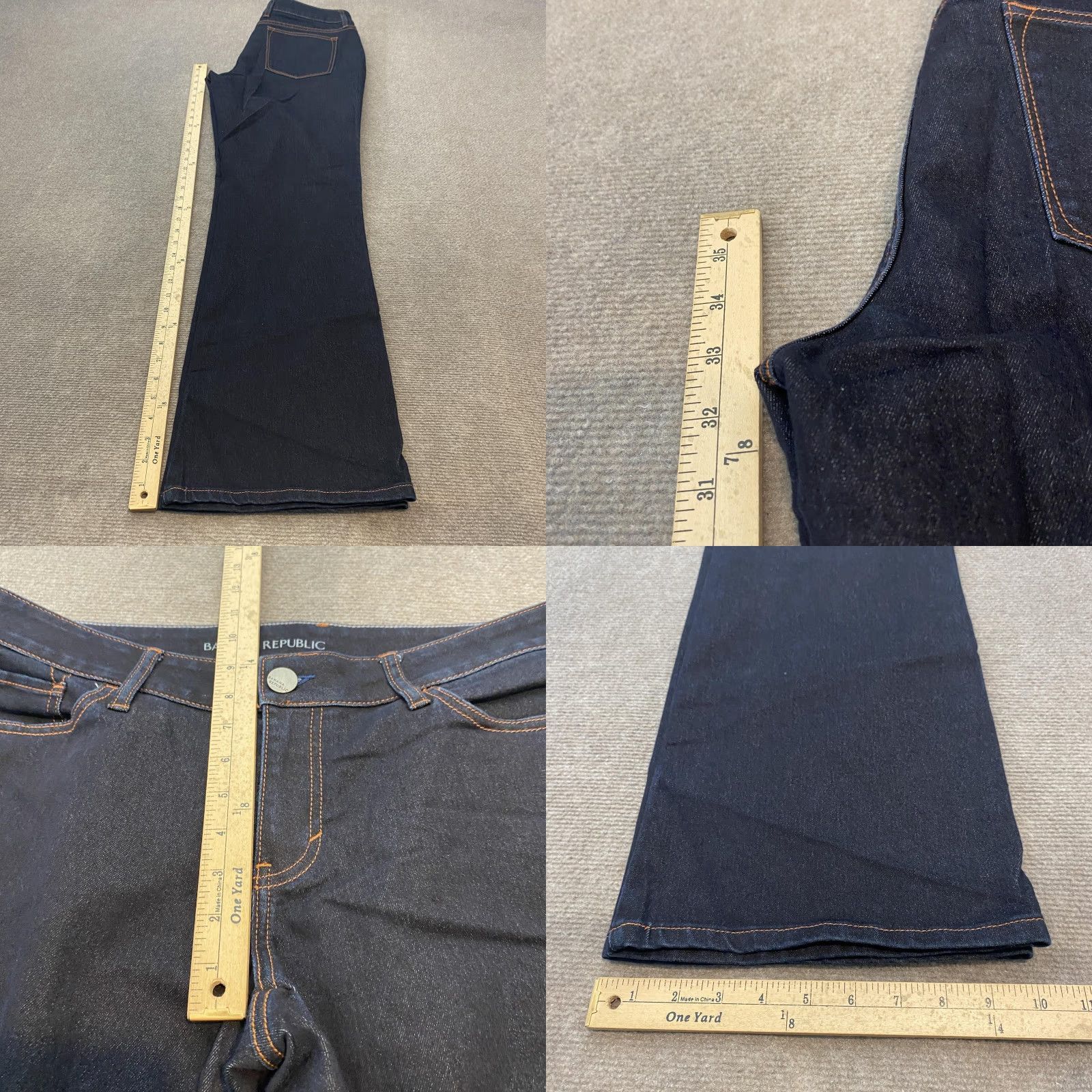 Banana Republic Banana Republic Jeans Womens 31 Dark Wash Wide-Leg Stretch Denim Pants Size 24" / US 00 / IT 34 - 8 Thumbnail