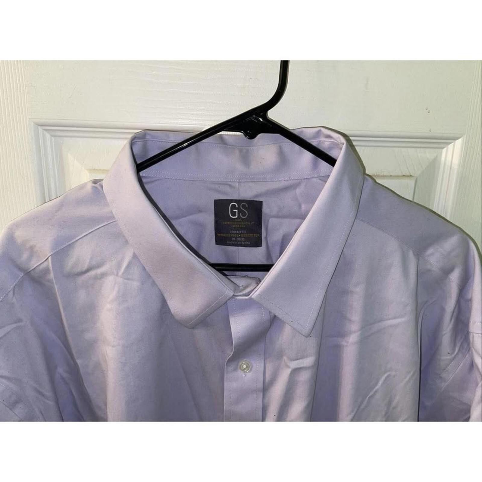 Other GS Men's Wrinkle-Free Long Sleeve Shirt - Light Purple Size US XXL / EU 58 / 5 - 3 Thumbnail