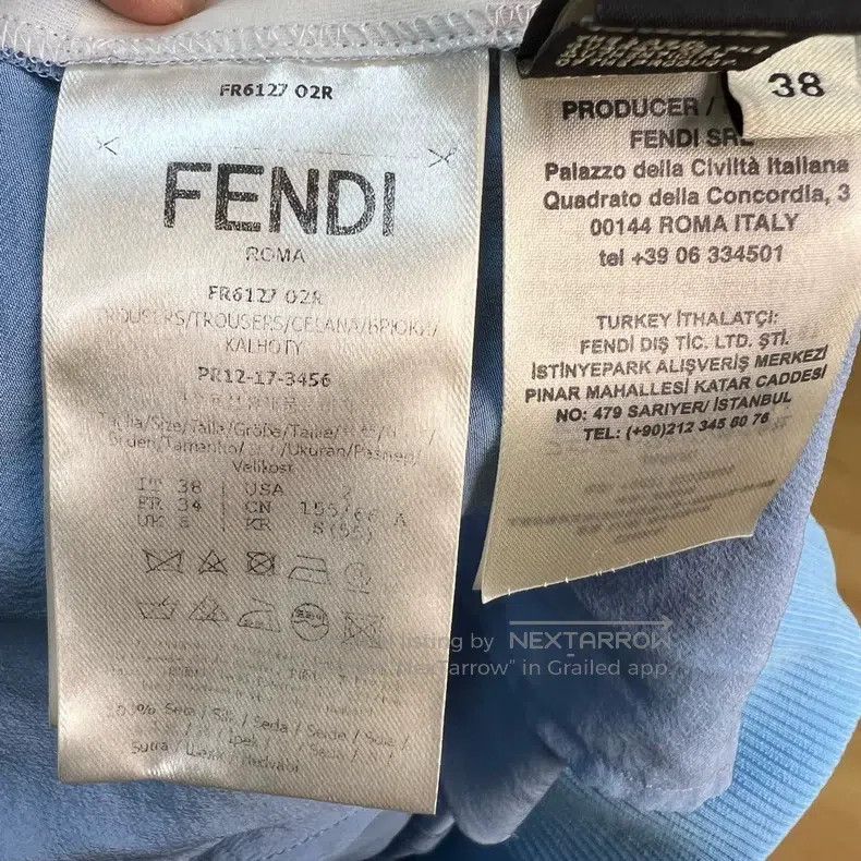 Fendi Fendi Side Navy Blue Logo Pants Size 25" / US 0 / IT 36 - 5 Thumbnail