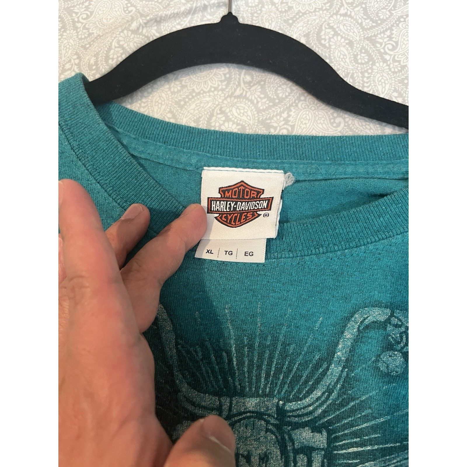 Harley Davidson Harley-Davidson T Shirt XL Teal Lake Havasu City Arizona Size US XL / EU 56 / 4 - 5 Thumbnail