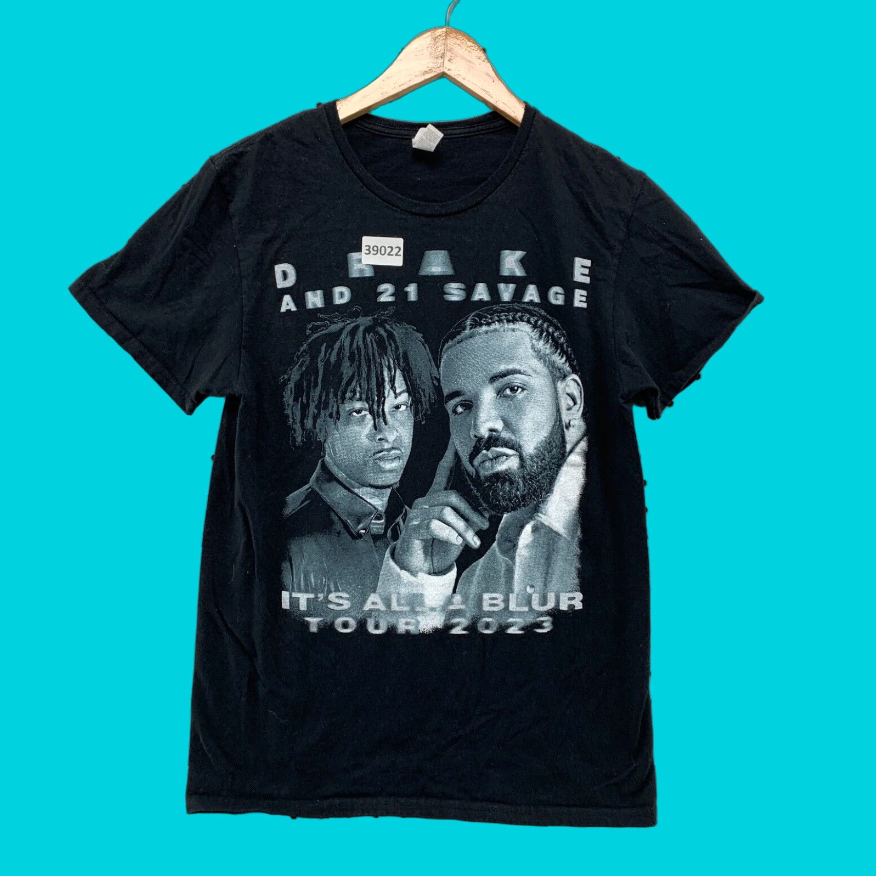 Vintage Vintage Drake 21 Savage Hip Hop Music T-Shirt Mens Small Black Short Sleeve Crew Neck Graphic Tee Size US S / EU 44-46 / 1 - 1 Thumbnail