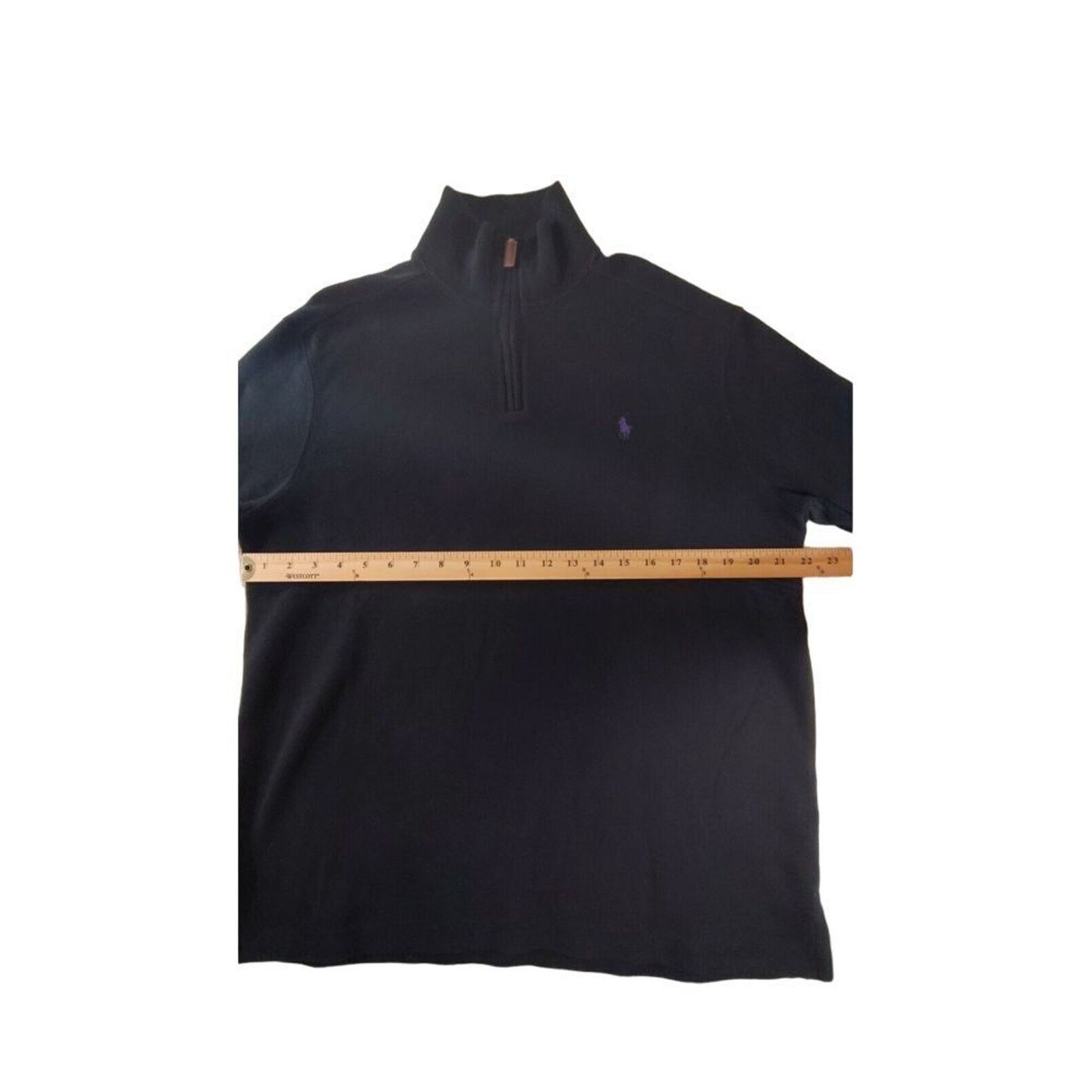 Polo Ralph Lauren VTG Polo Ralph Lauren Mens Black 1/4 Zip Pullover Medium Size US M / EU 48-50 / 2 - 6 Thumbnail