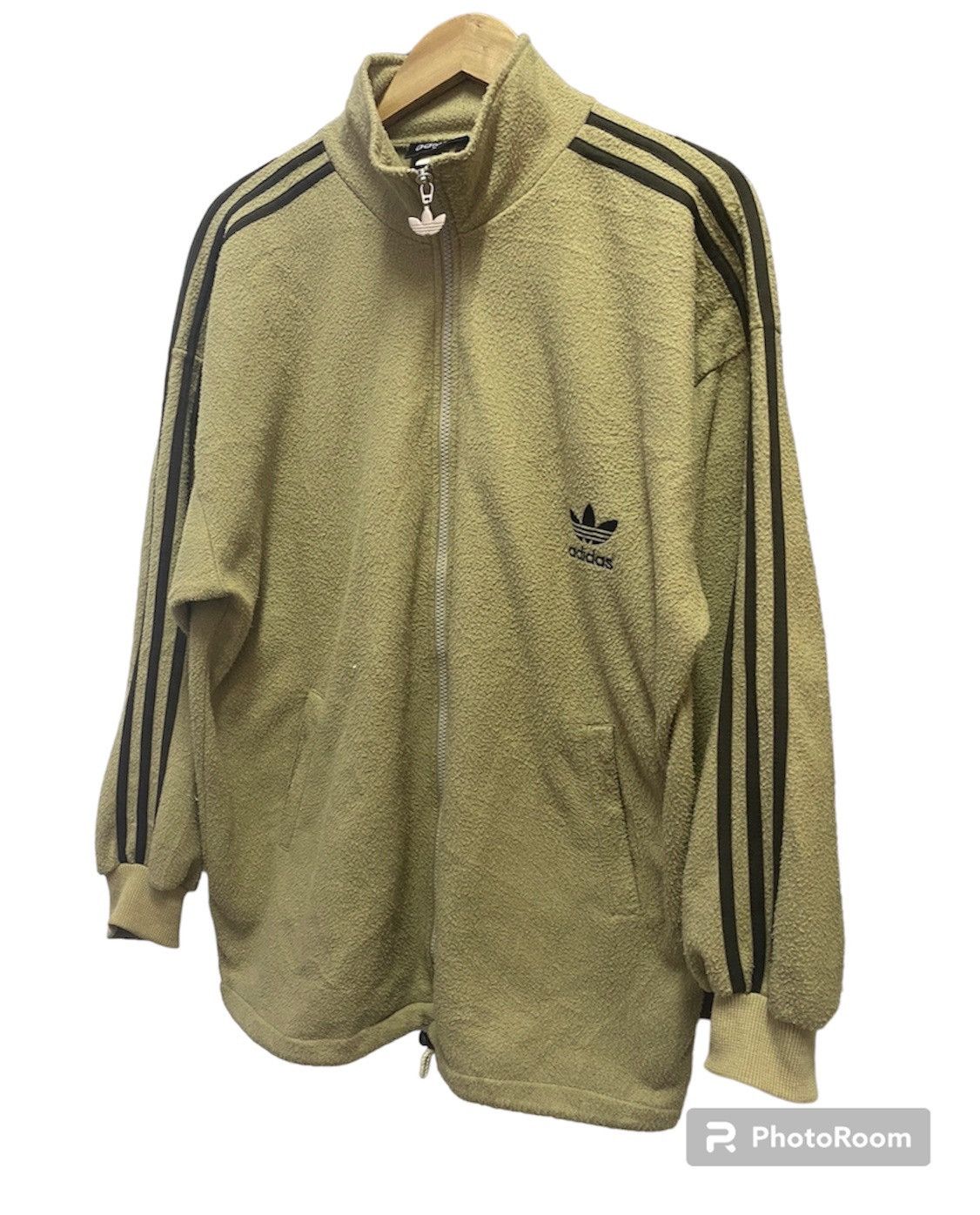 Adidas × Vintage Vintage 90s Embroidery Adidas Big Logo Fleece Jacket Size US XL / EU 56 / 4 - 3 Thumbnail