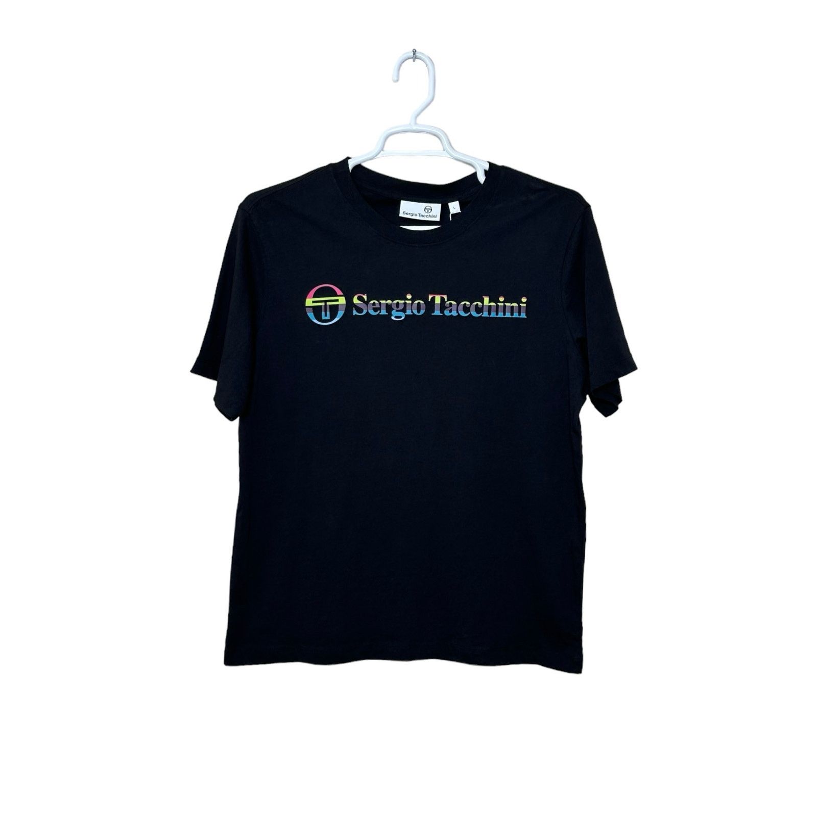 Sergio Tacchini Sergio Tacchini black short sleeves T shirt size Large Size US L / EU 52-54 / 3 - 8 Thumbnail