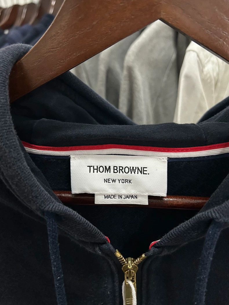 Thom Browne thom browneClassic four-stripe blue hooded jacket 2503-Nex Size US XXL / EU 58 / 5 - 3 Thumbnail