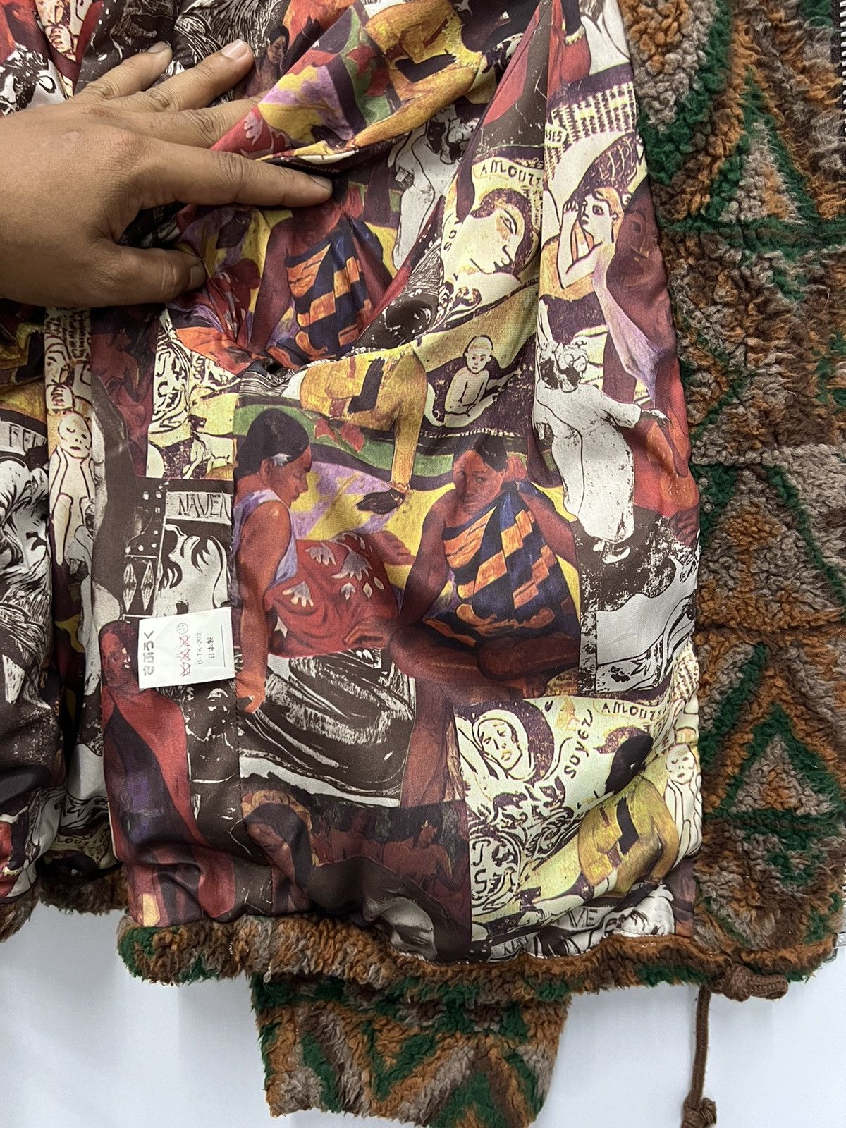 Japanese Brand 🔥 Japanese Abstract indiana motive fleece zipper Jacket - L Size US L / EU 52-54 / 3 - 9 Thumbnail