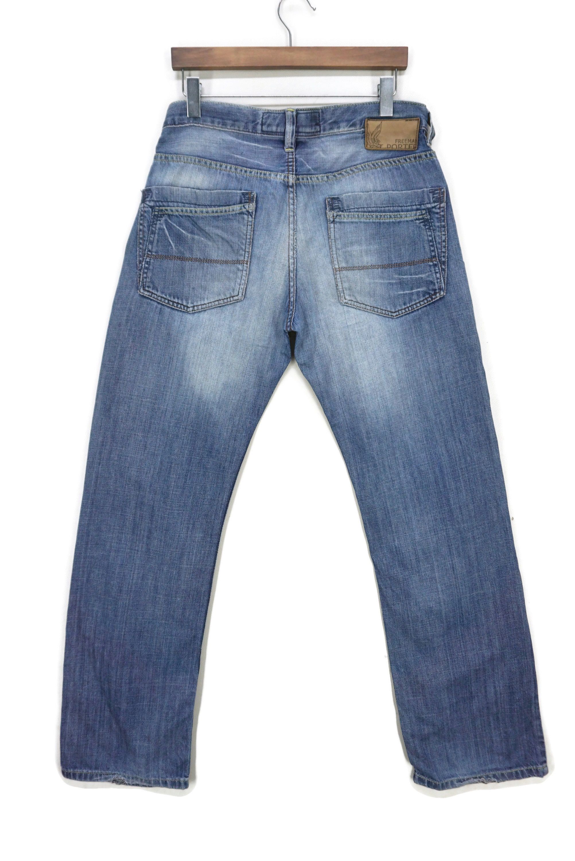 Freeman T. Porter FTP Jeans Size W33xL33.5 Low-Rise Straight-Leg Denim Size US 33 - 2 Thumbnail