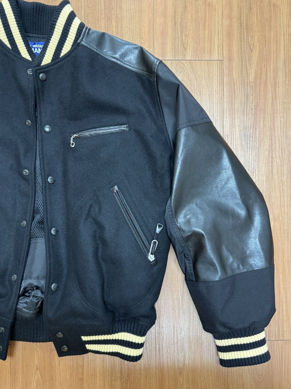 Junya Watanabe JUNYA WATANABE MAN MENS WOOL NYLON VARSITY JACKET Size US L / EU 52-54 / 3 - 3 Thumbnail