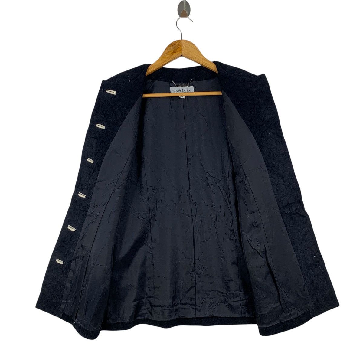 Louis Feraud × Vintage Vintage LOUIS FERAUD Paris Designer Overcoat Jacket Size S / US 4 / IT 40 - 3 Thumbnail