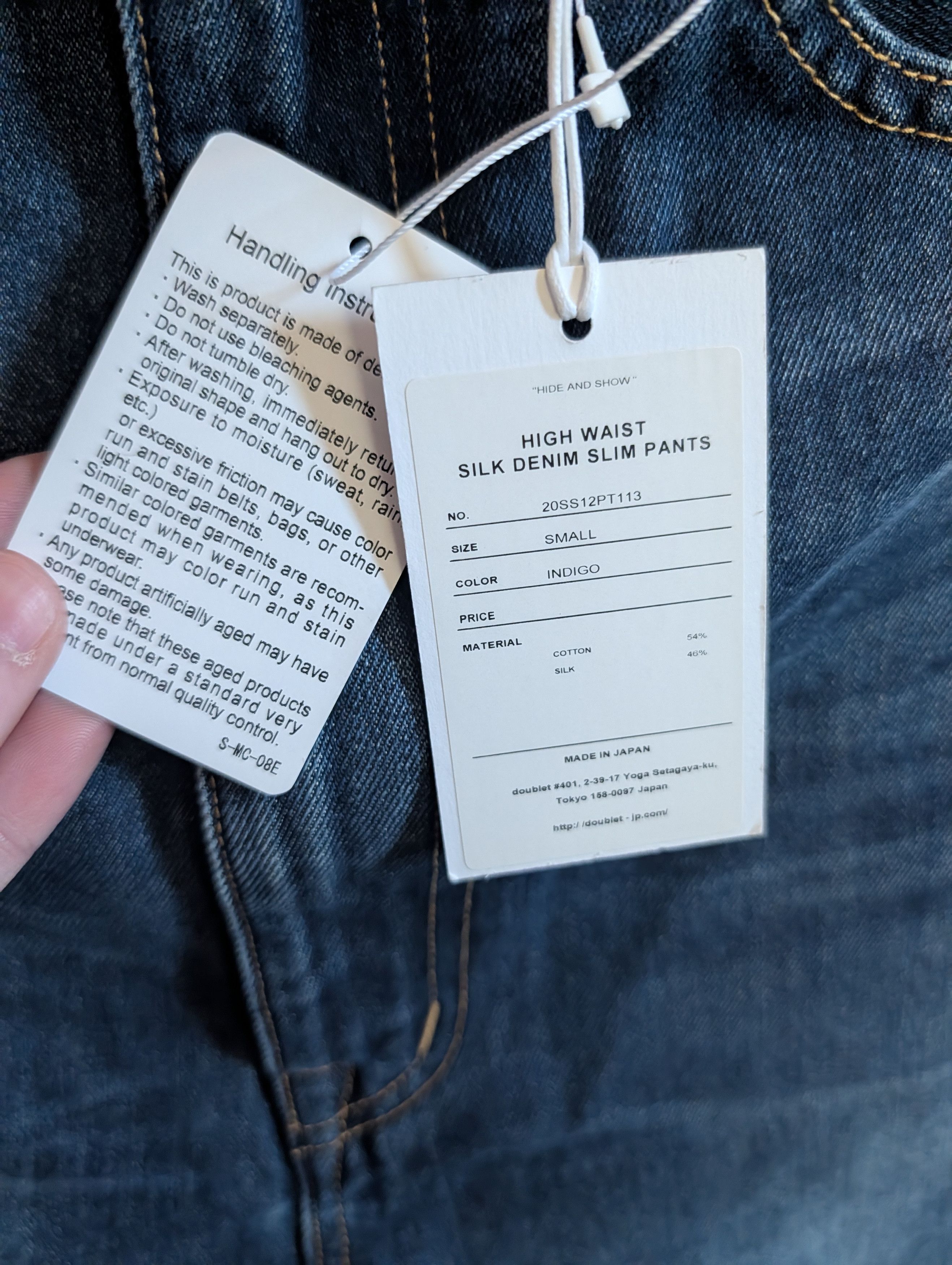 Doublet SILK "Hide and Show" High Waist Long Leg Blue Denim Jeans Size US 30 / EU 46 - 3 Thumbnail