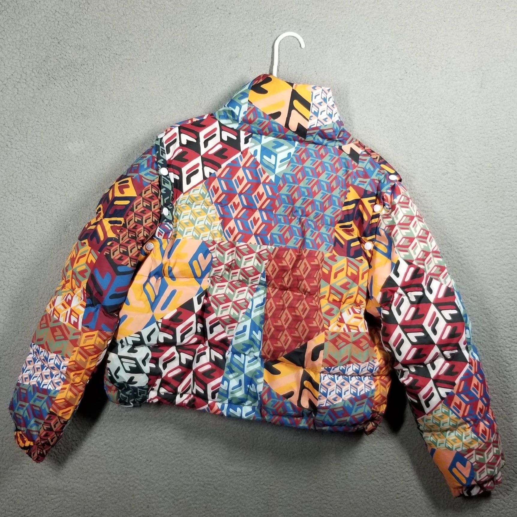 Fila FILA Mav Bomber Jacket Woman XL Puffer Coat AOP Print Convertible Ski Vest Size XL / US 12-14 / IT 48-50 - 3 Thumbnail