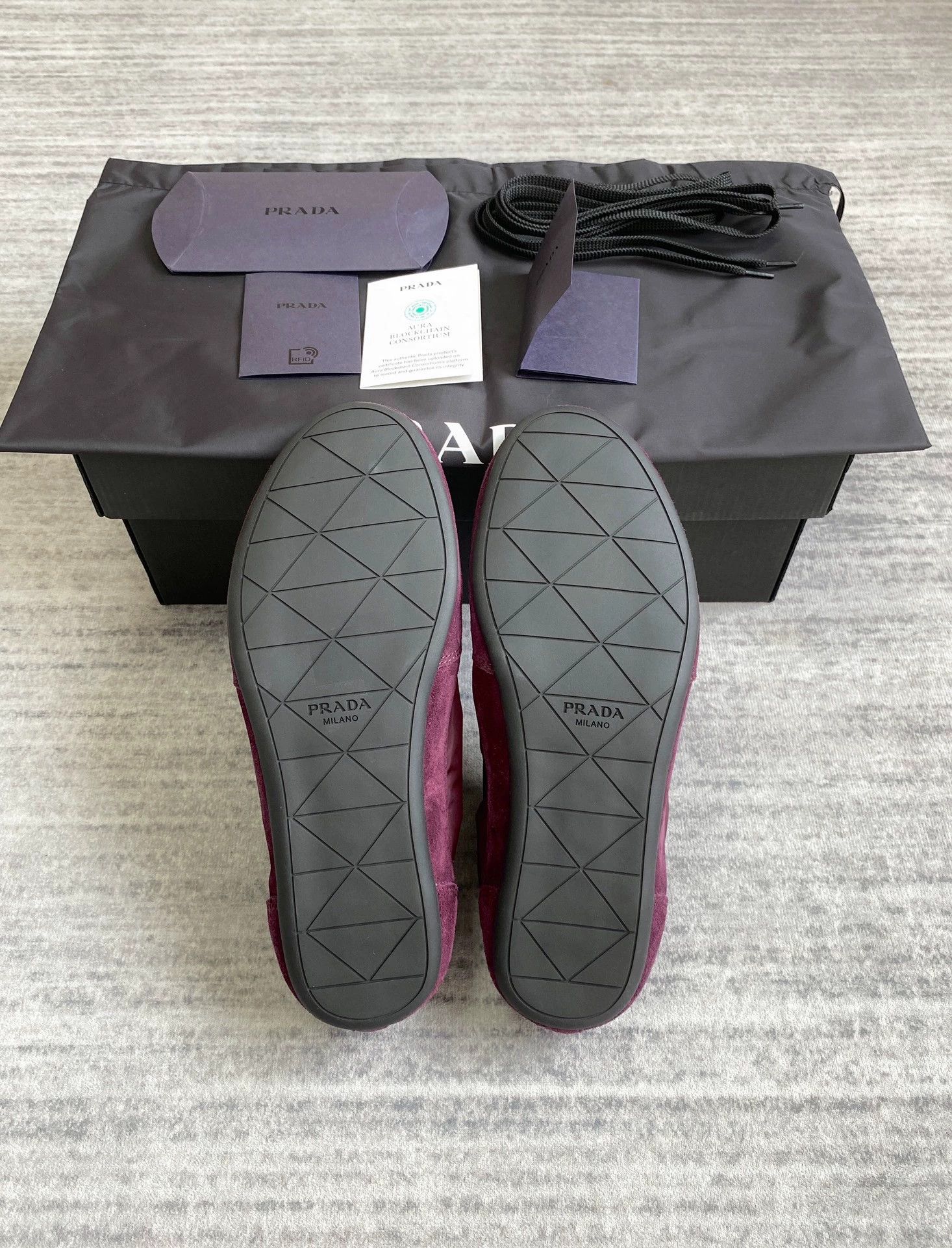 Prada Prada Vintage Burgundy Ballerina Sneaker UK6.5 Size US 7.5 / EU 40-41 - 6 Thumbnail