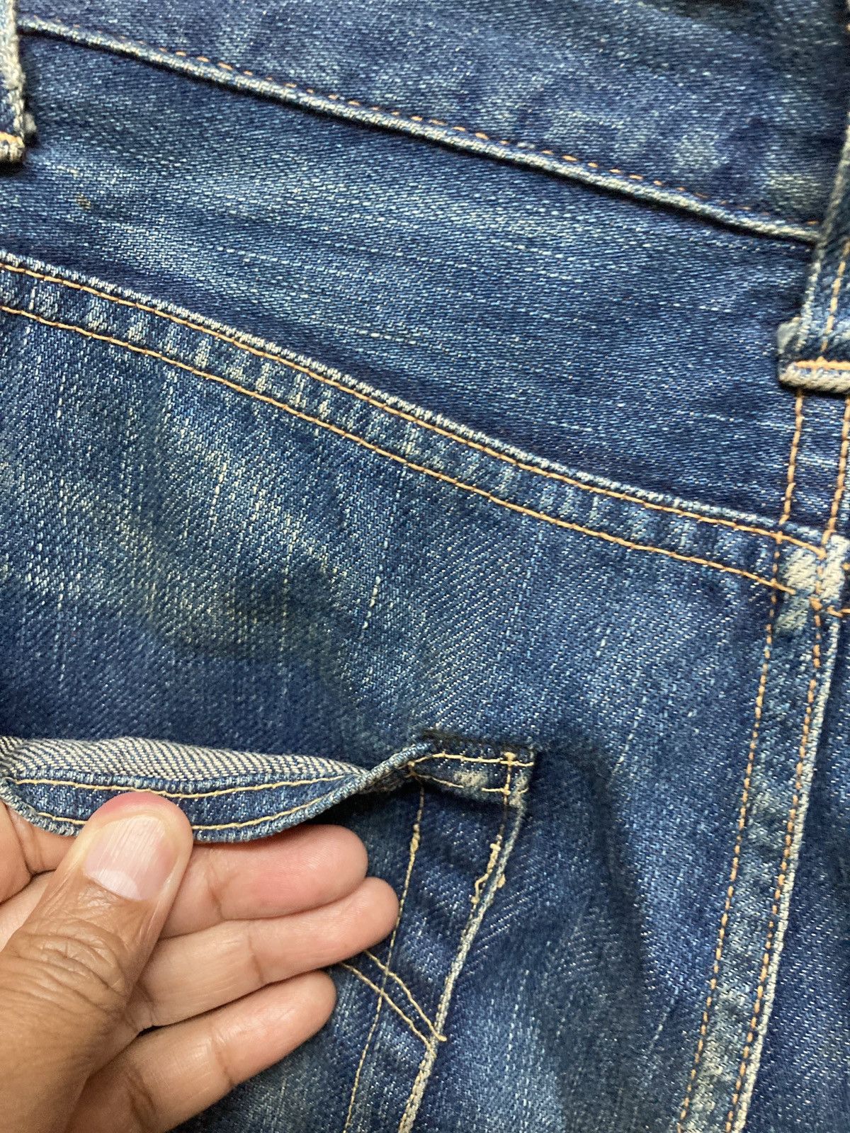 Japanese Brand Vintage Denime selvedge Japan jean Size US 26 / EU 42 - 13 Thumbnail