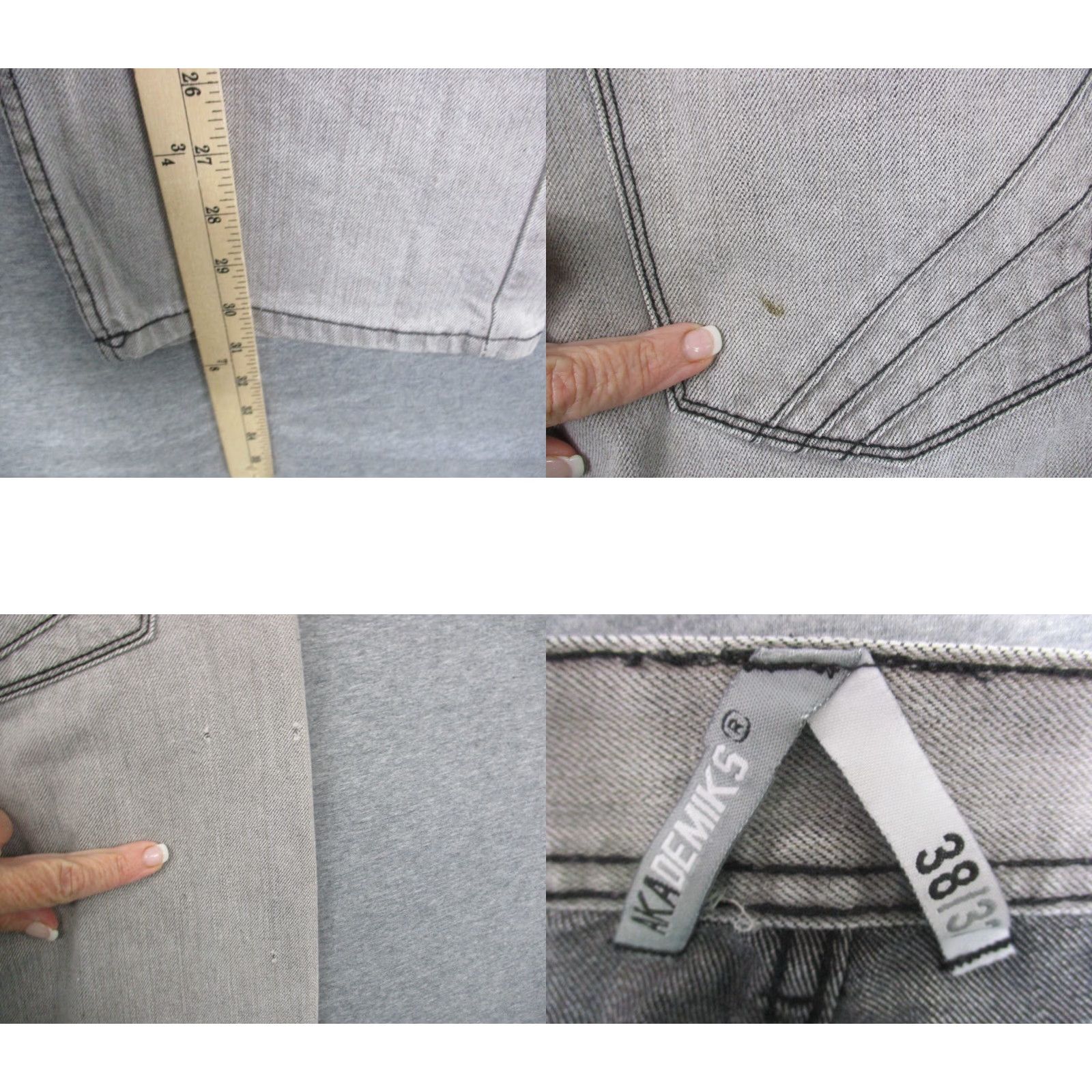 Akademiks VINTAGE Akademiks Jeans 36 Mens Baggy Gray Hip Hop Y2K Denim 5-Pocket 90s Experience Mens Size US 36 / EU 52 - 8 Thumbnail