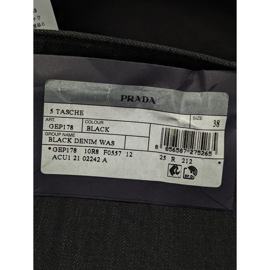 Prada o1rshd1 Denim Jeans in Black Size US 38 / EU 54 - 15 Thumbnail