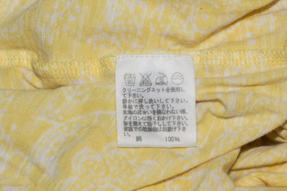 Issey Miyake Yellow Floral Gathered S/S Top Size M / US 6-8 / IT 42-44 - 7 Thumbnail
