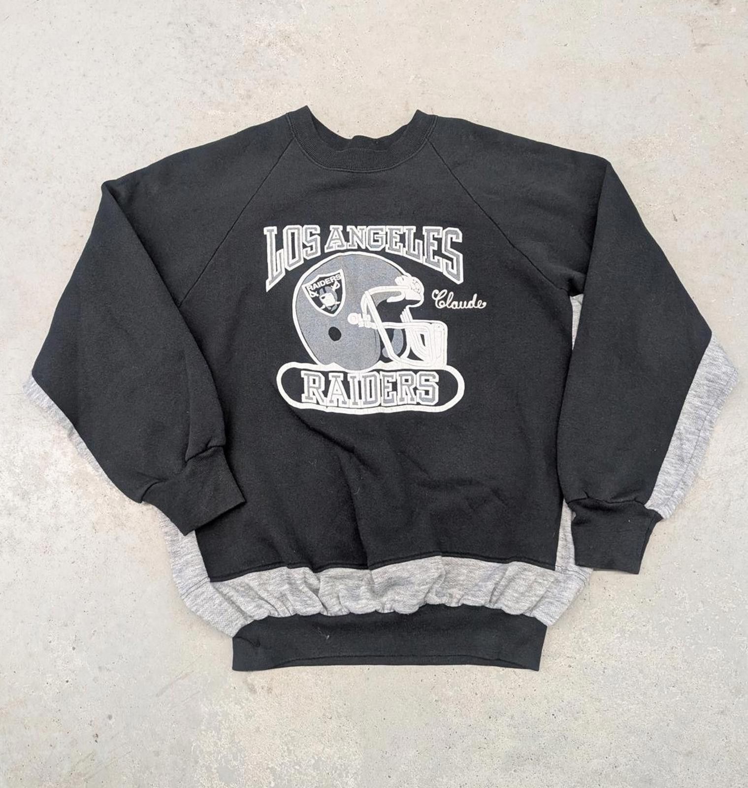 Fruit Of The Loom Vintage 80s Los Angeles Raider Custom Chain Stitch Sweater Size US M / EU 48-50 / 2 - 1 Thumbnail