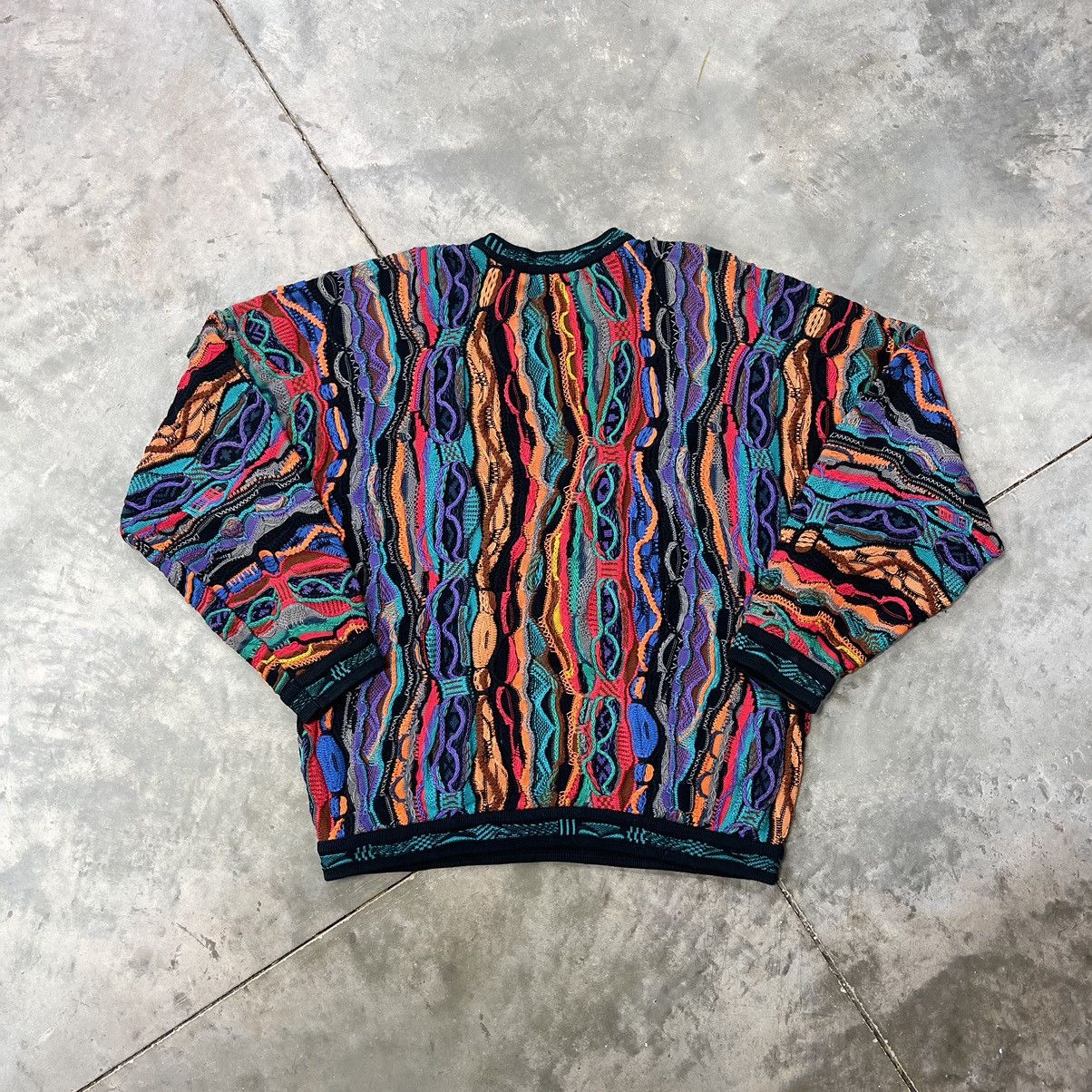 Vintage Coogi Sweater Multicolor Textured 3D Knit 90s