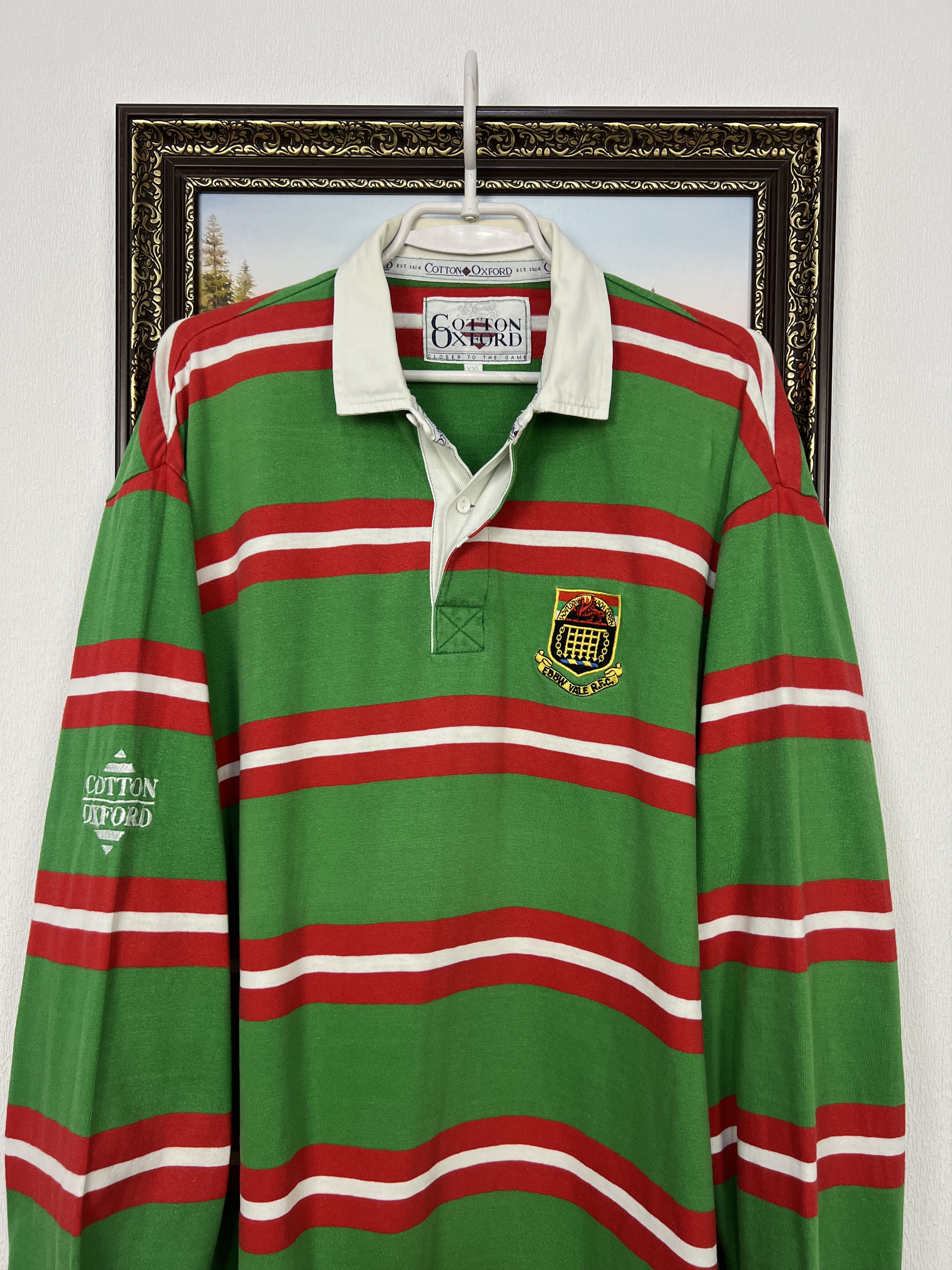 Vintage Vintage 90's Cotton Oxford Ebbw Vale Rugby Jersey Size US XXL / EU 58 / 5 - 2 Thumbnail