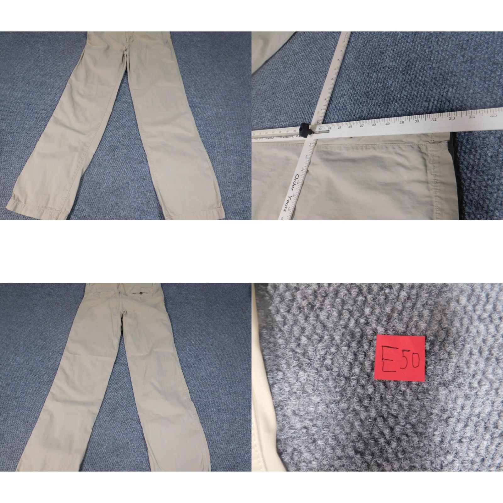 American Eagle Outfitters American Eagle Outfitters Pants 29x33 Beige Relaxed Straight Canvas Chino Men Regular Belt Zipper Front Flat Front Inseam 33 Casual Mens Size US 29 - 9 Thumbnail