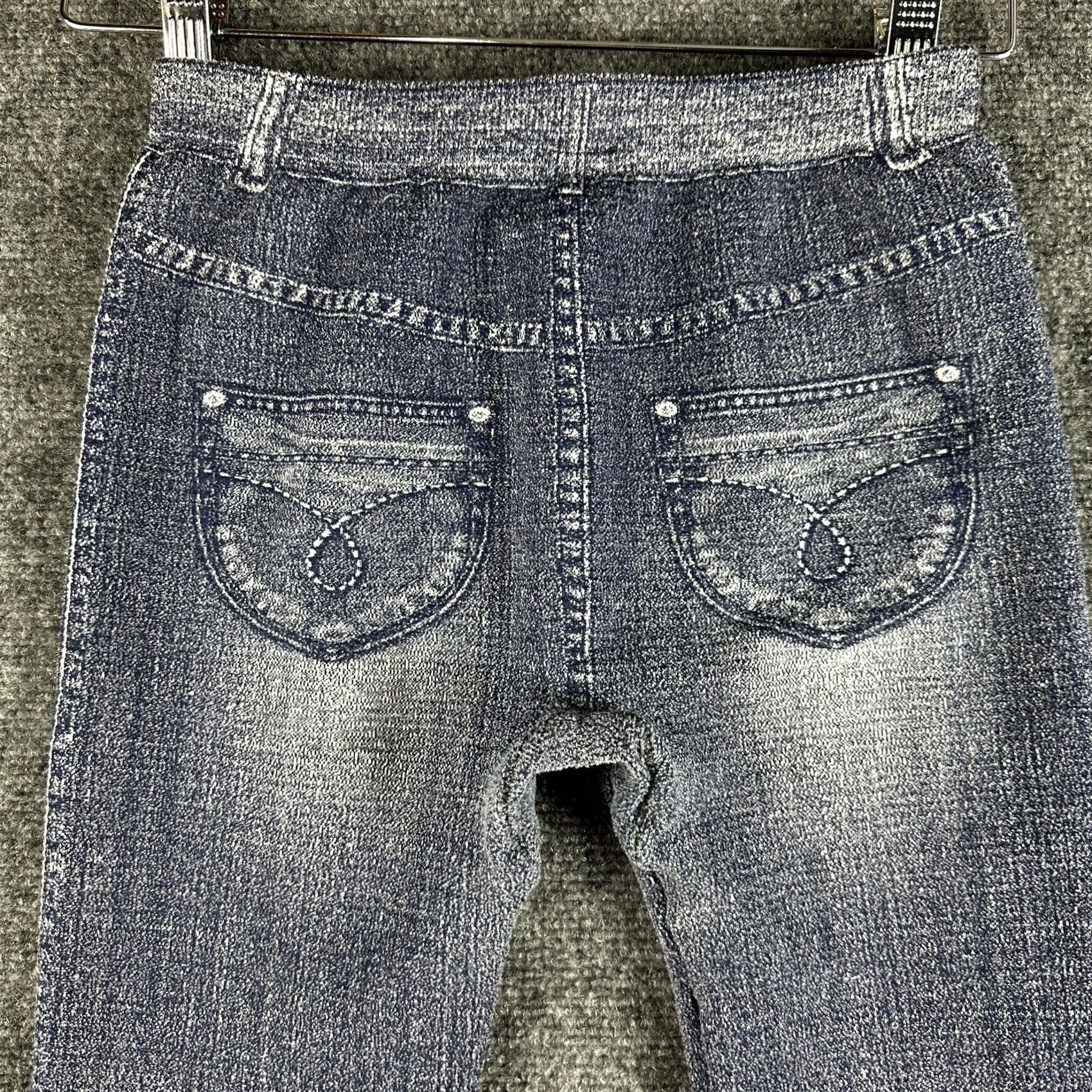 Vintage P2 Pink Pump Leggings Womens Small Pullon Pant Blue Faux Jean Look Knit Ankle Inseam 24.5 in 25 in Casual Size 27" / US 4 / IT 40 - 7 Thumbnail